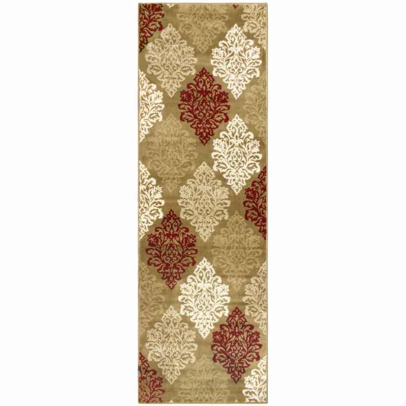 Danvers Contemporary Floral Damask Indoor Area Rug - Soft Non-Slip Living Room Carpet for Bedroom, Dining Room & Home Decor