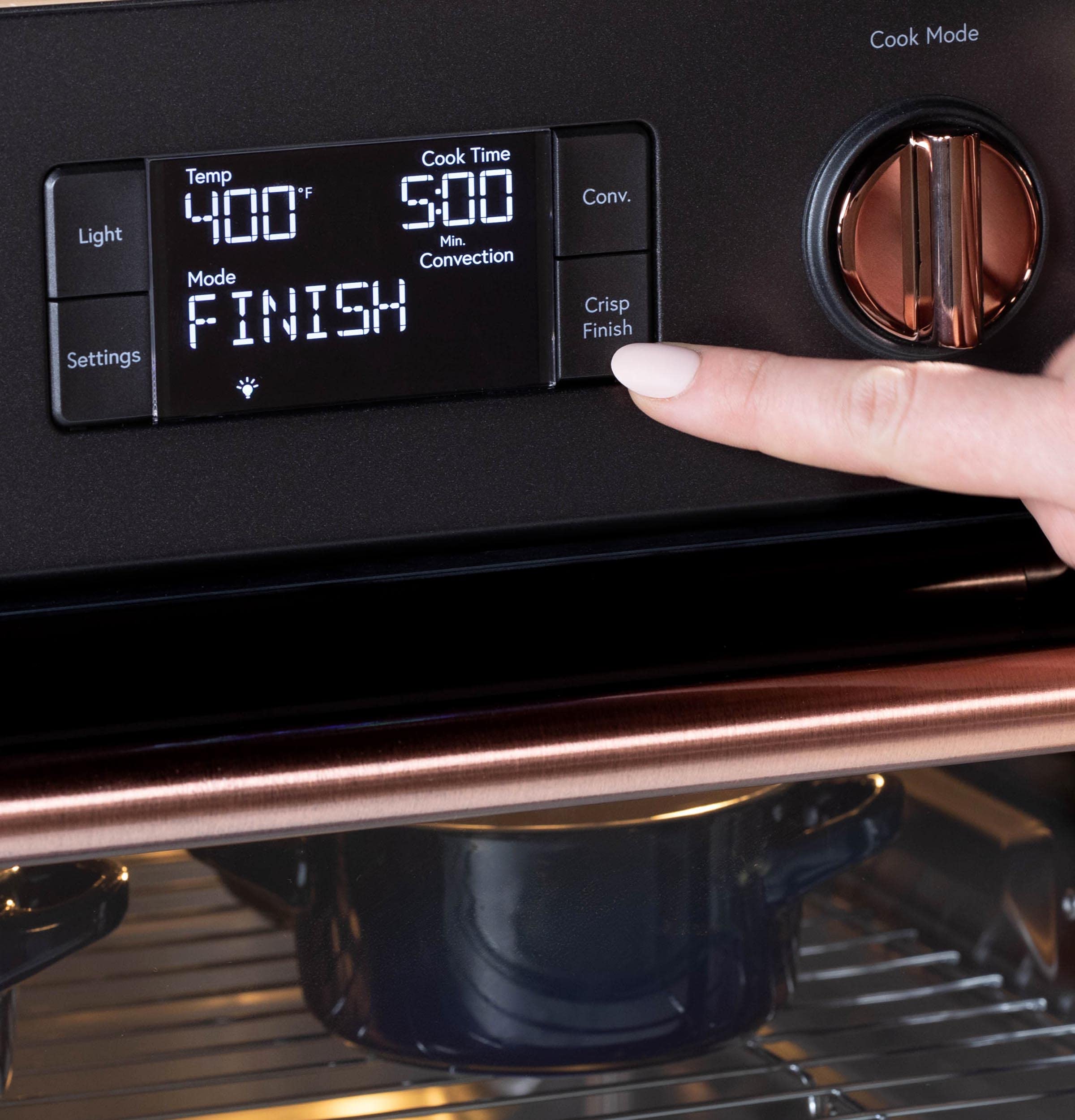 Café Couture Smart Oven with 14 Cooking Modes - Air Fryer, Bake, Broil, Roast, Toast & Pizza Maker | WiFi & Voice Control Enabled | Compact Countertop Appliance in Matte Black | Perfect for Small Kitchens, Apartments & Air Frying Healthy Meals