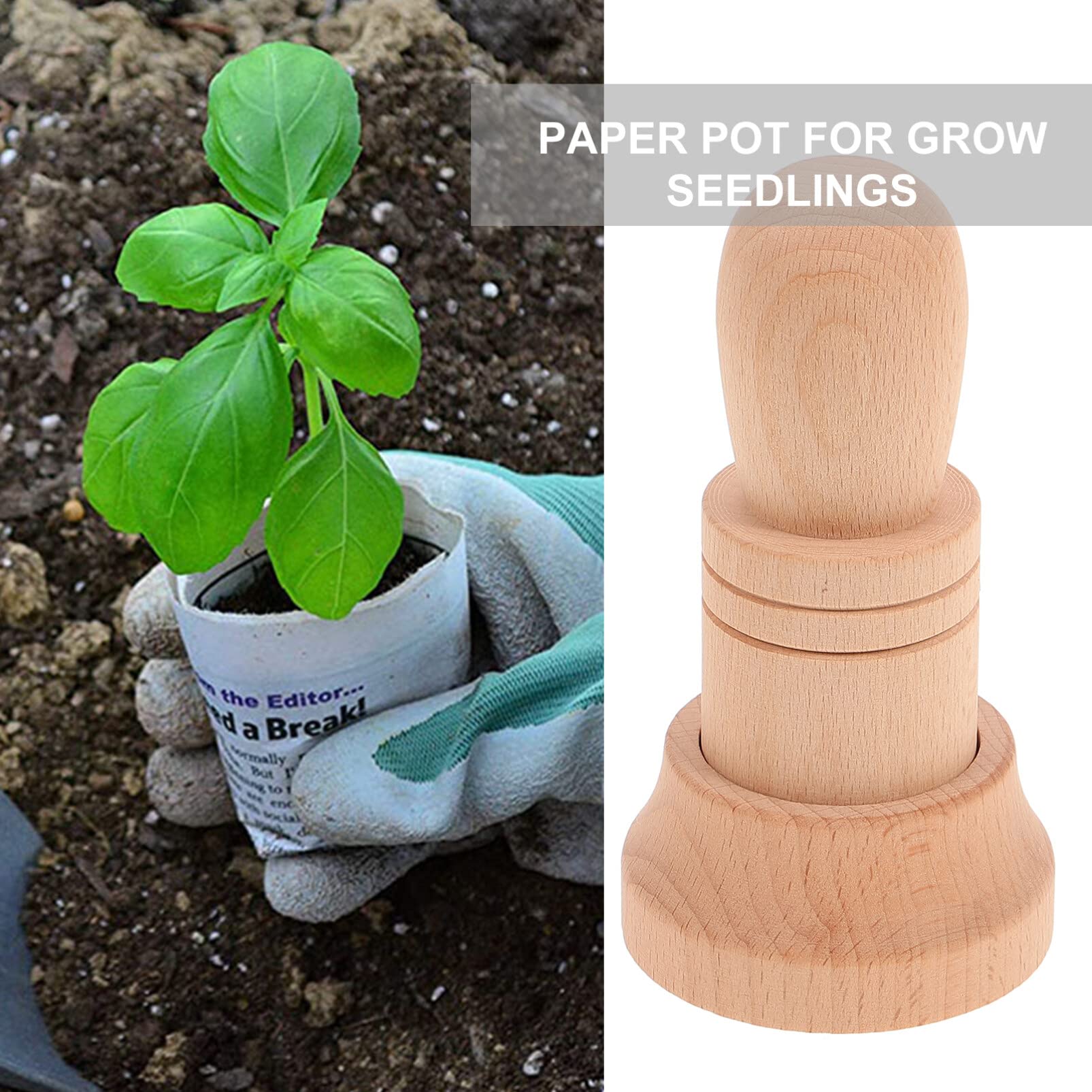 DIY Paper Pot Maker for Seedlings - Eco-Friendly Starter Planter Kit for Gardening, Newspaper Pot Maker for Organic Planting | Perfect for Home Garden, Indoor Herbs & Sustainable Planting
