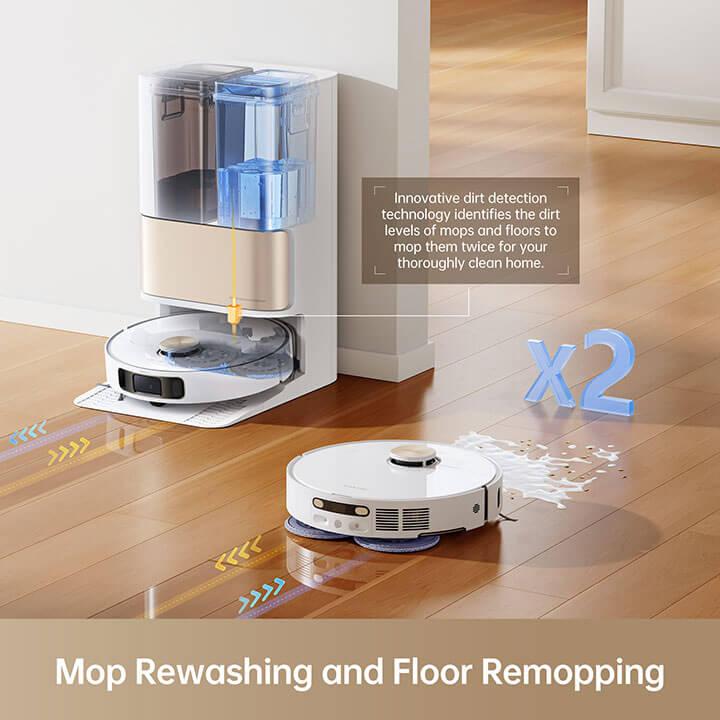 Dreame L10s Pro Ultra Heat Robot Vacuum and Mop - Self-Emptying Base, Self-Cleaning Mop, 5500Pa Strong Suction - Perfect for Hardwood Floors, Carpets, and Pet Hair Cleaning