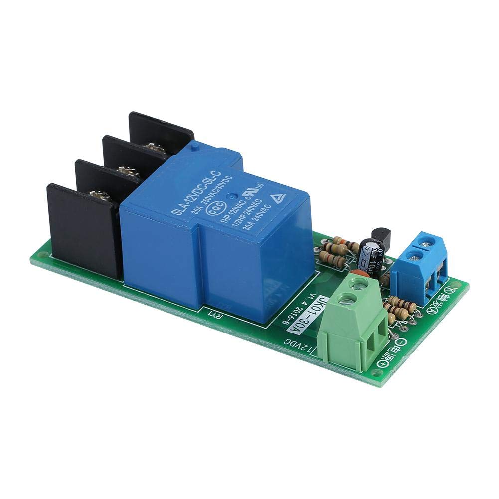 12V DC Adjustable Delay Timer Switch Module (0-60min) - 250VAC/30VDC 30A Optocoupler Relay for Home Automation, Industrial Control & DIY Projects