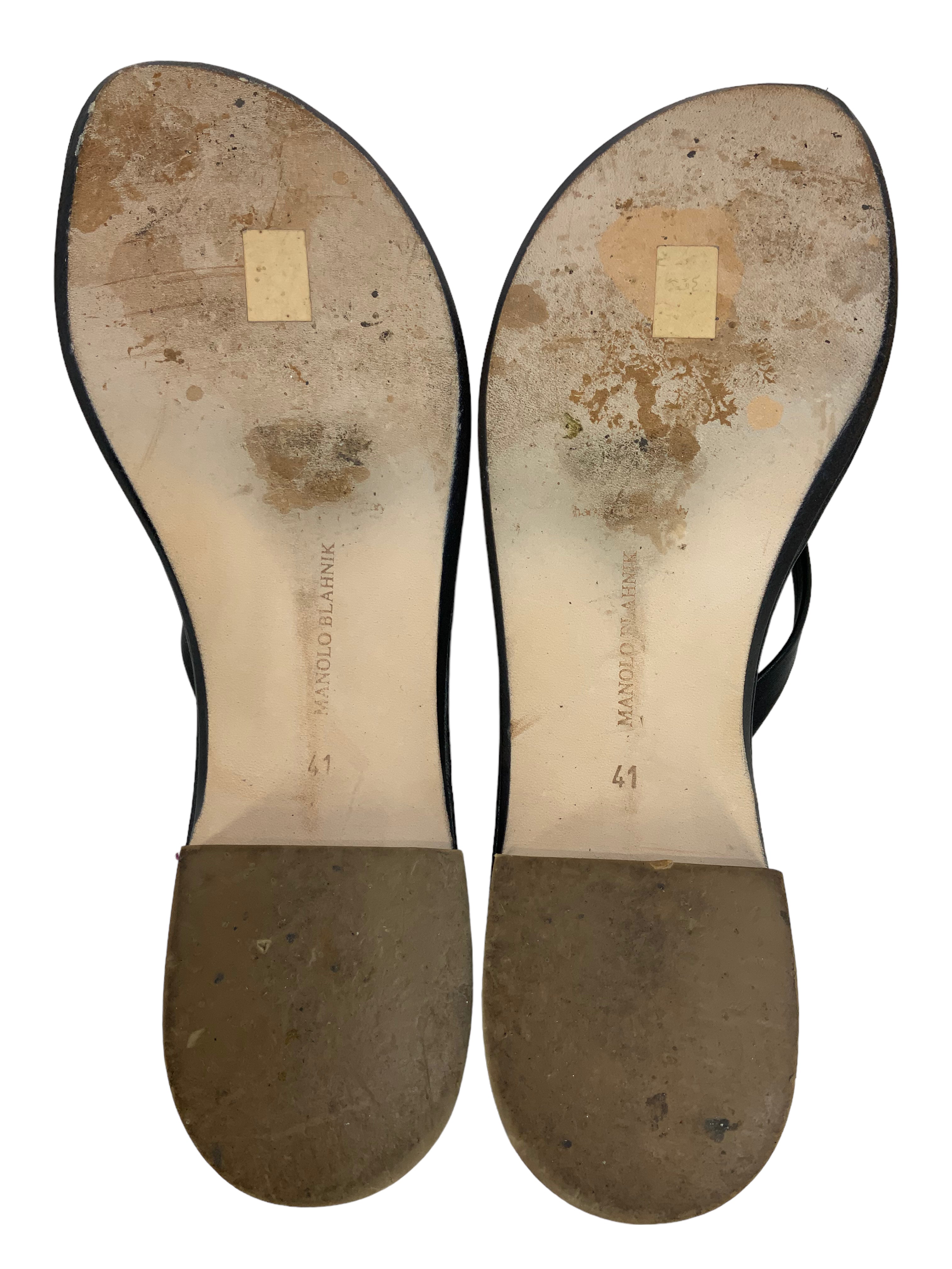 Manolo Blahnik Women's Suede Tassel Thong Sandals - Size 11 | Comfortable Summer Slide Sandals for Beach, Vacation & Casual Outings
