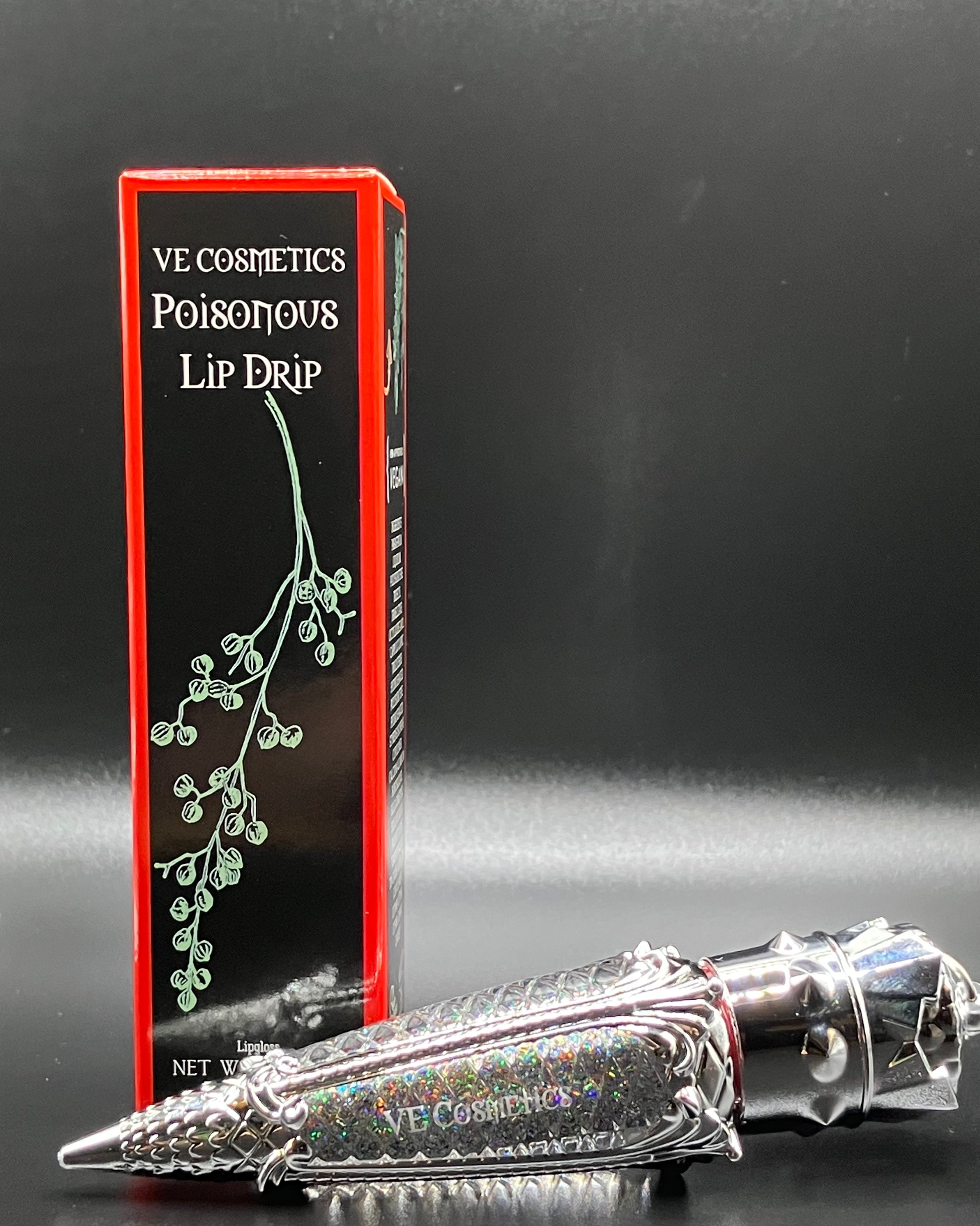 Hemlock Poisonous Lip Drip Gloss - Long Lasting Hydrating Lip Gloss for Bold Makeup Looks, Halloween Costumes & Gothic Fashion