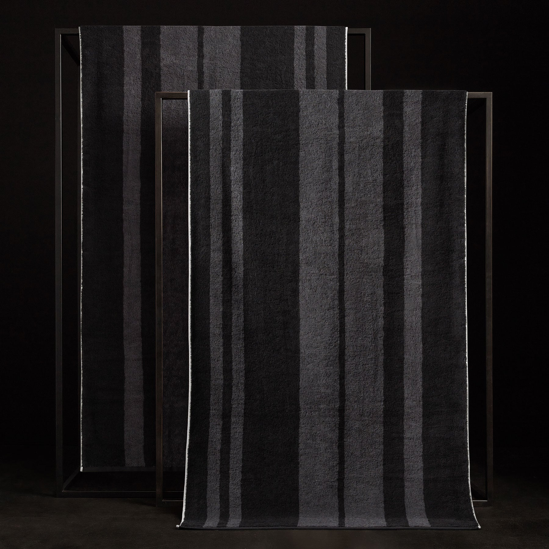 Premium Wide Stripe Beach Towel - Soft & Absorbent Quick-Dry Towel for Pool, Sand & Sunbathing - Black/Abyss Color - Perfect for Vacation, Travel & Summer Outdoor Activities