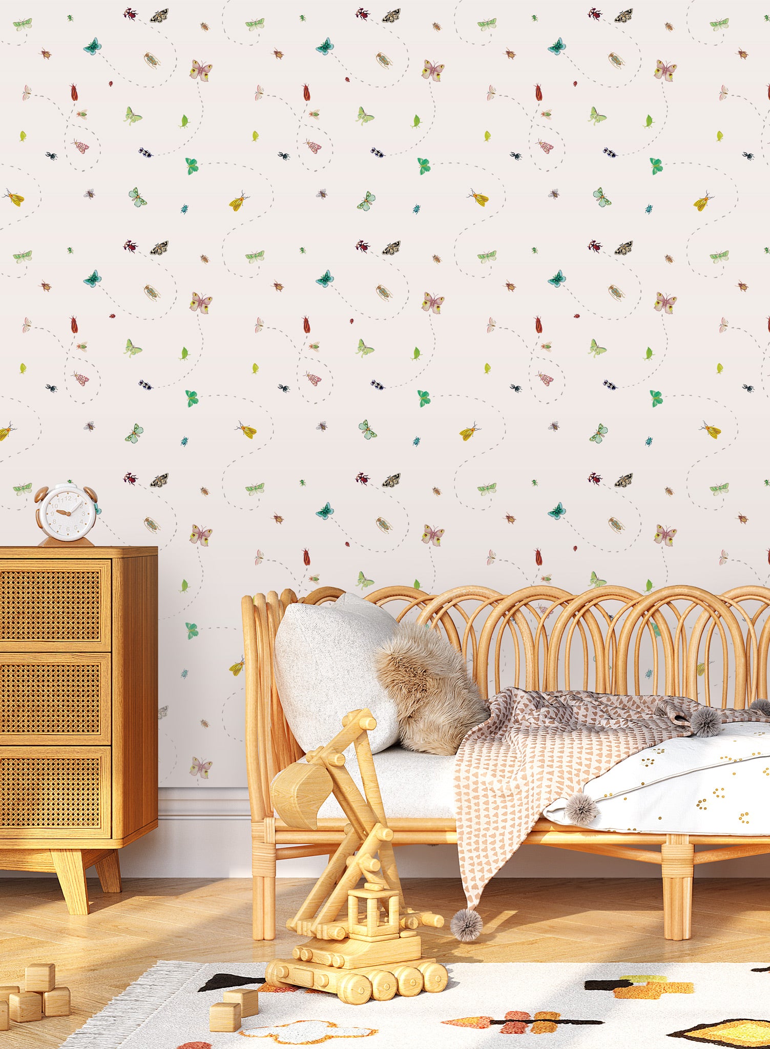 Itsy Bitsy Floral Wallpaper - Peel and Stick Removable Wallpaper for Bedroom, Nursery, Living Room - Self-Adhesive Wallpaper for Home Decor & DIY Projects
