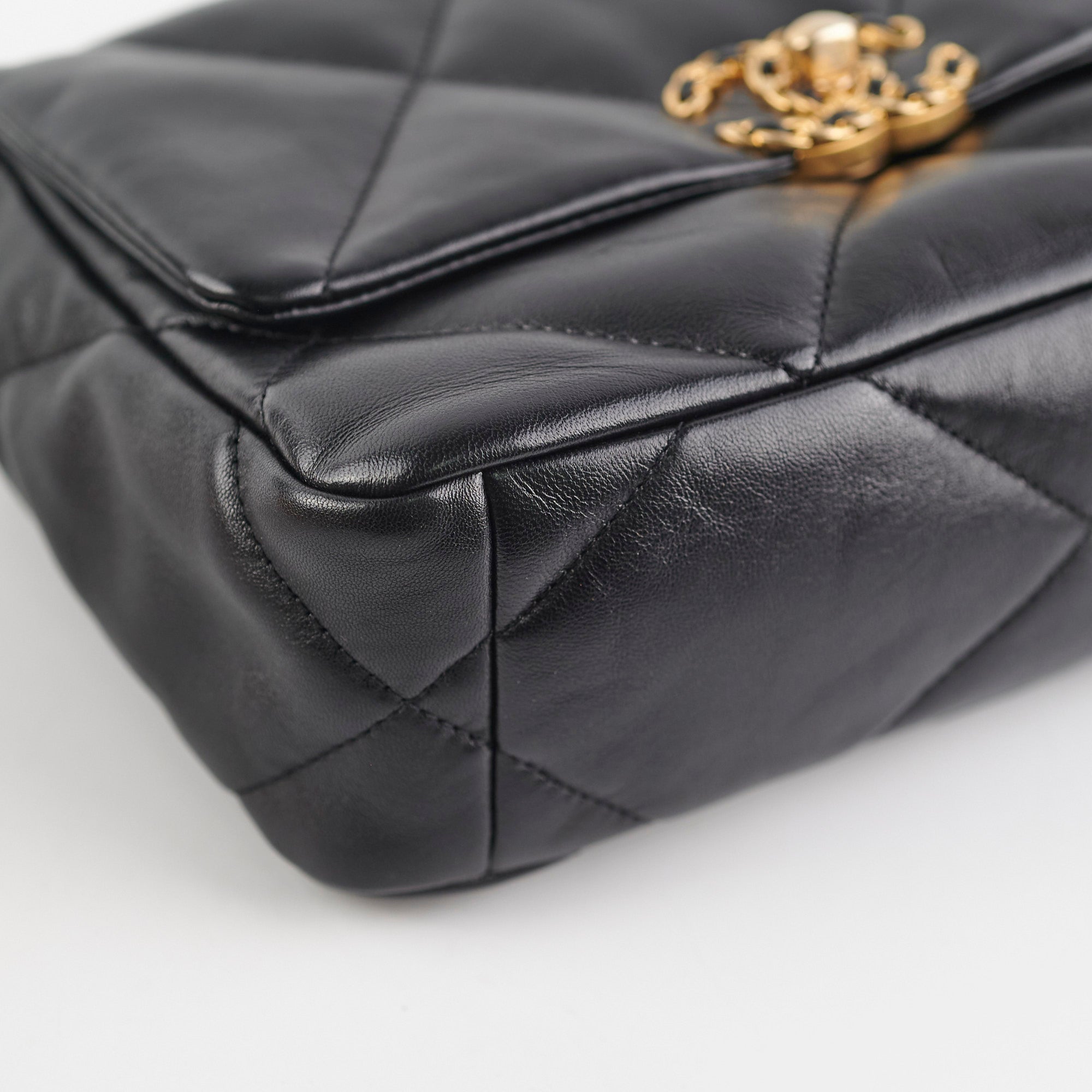 Chanel 19 Small Black Flap Bag - Luxury Quilted Leather Shoulder Bag for Women | Perfect for Evening Events, Date Nights & Special Occasions