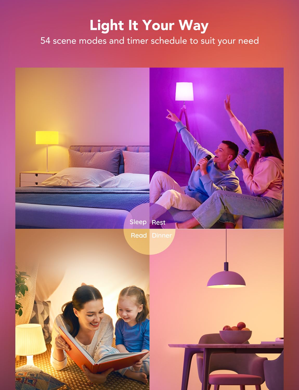 Govee Smart LED Light Bulbs 6 Pack - 1200 Lumens Dimmable BR30 RGBWW WiFi/Bluetooth Color Changing Bulbs with 16 Million Colors, Music Sync, Works with Alexa & Google Assistant - Perfect for Home Theater, Gaming Room & Party Lighting
