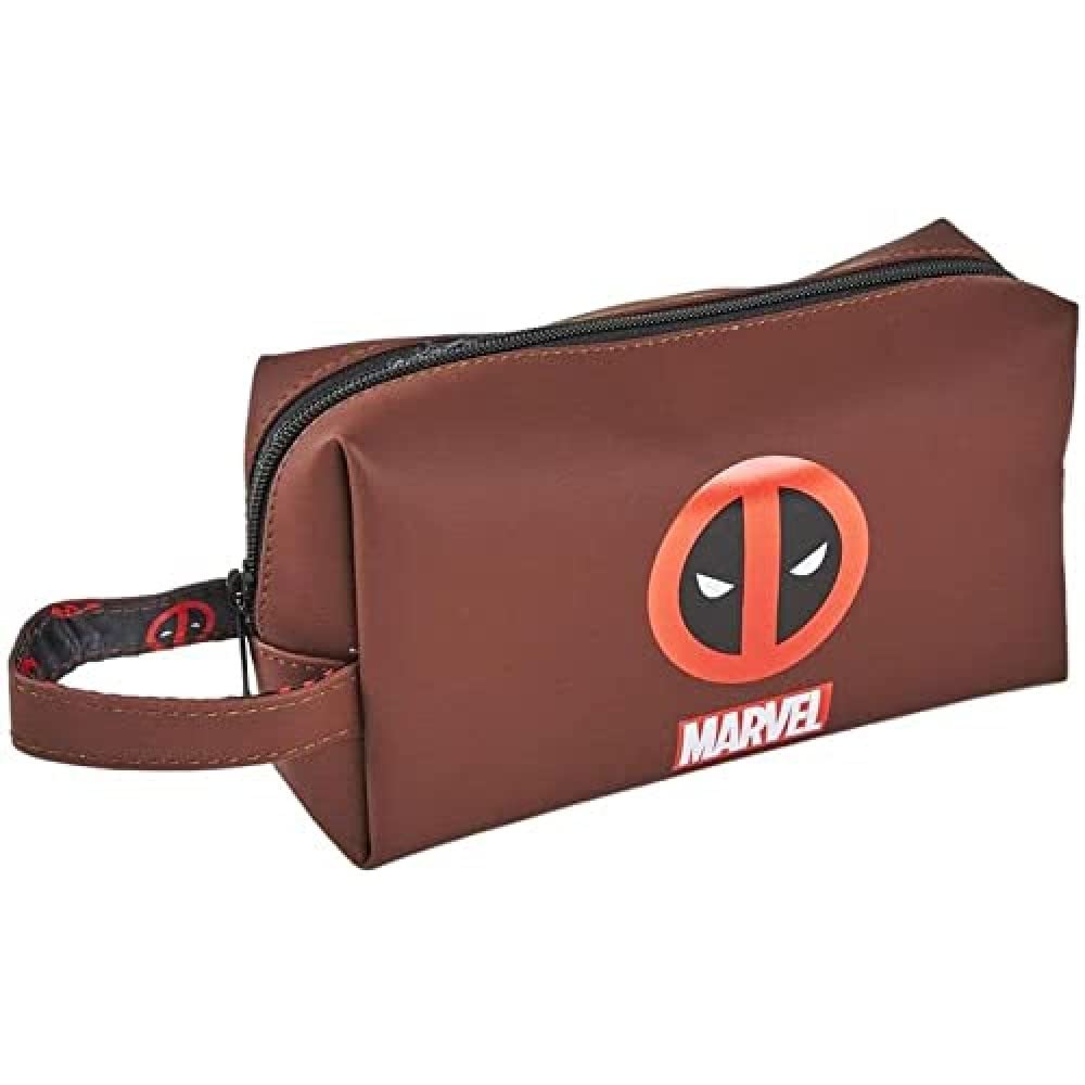 Marvel Deadpool Travel Toiletry Bag with Handle - Waterproof Cosmetic Organizer for Men & Women - Perfect for Gym, Camping, Business Trips & Vacation Essentials