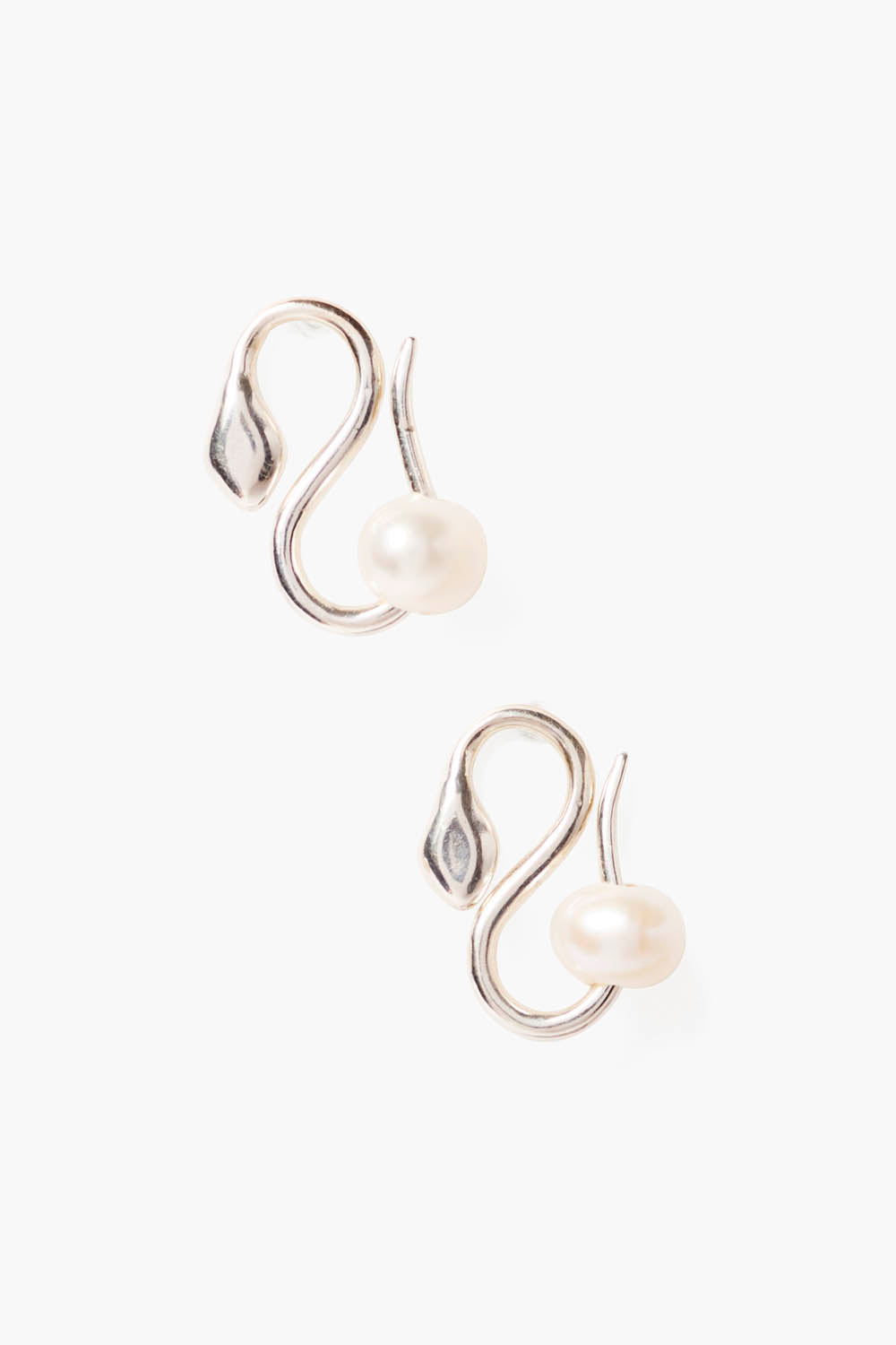 Elegant Cobra Pearl Earrings in Sterling Silver for Women - Perfect for Parties, Weddings & Special Occasions