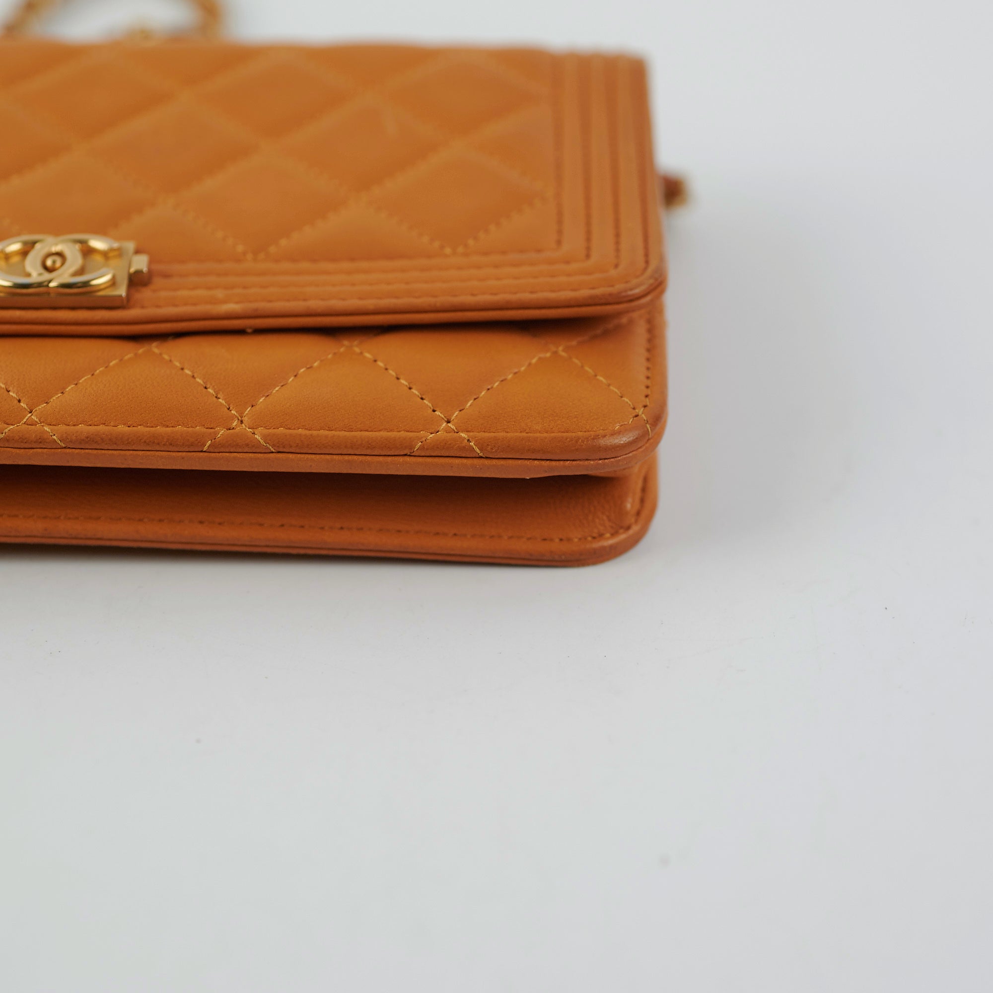 Chanel Boy Wallet On Chain WOC Lambskin Brown Crossbody Bag for Women | Luxury Designer Handbag for Everyday Use & Special Occasions