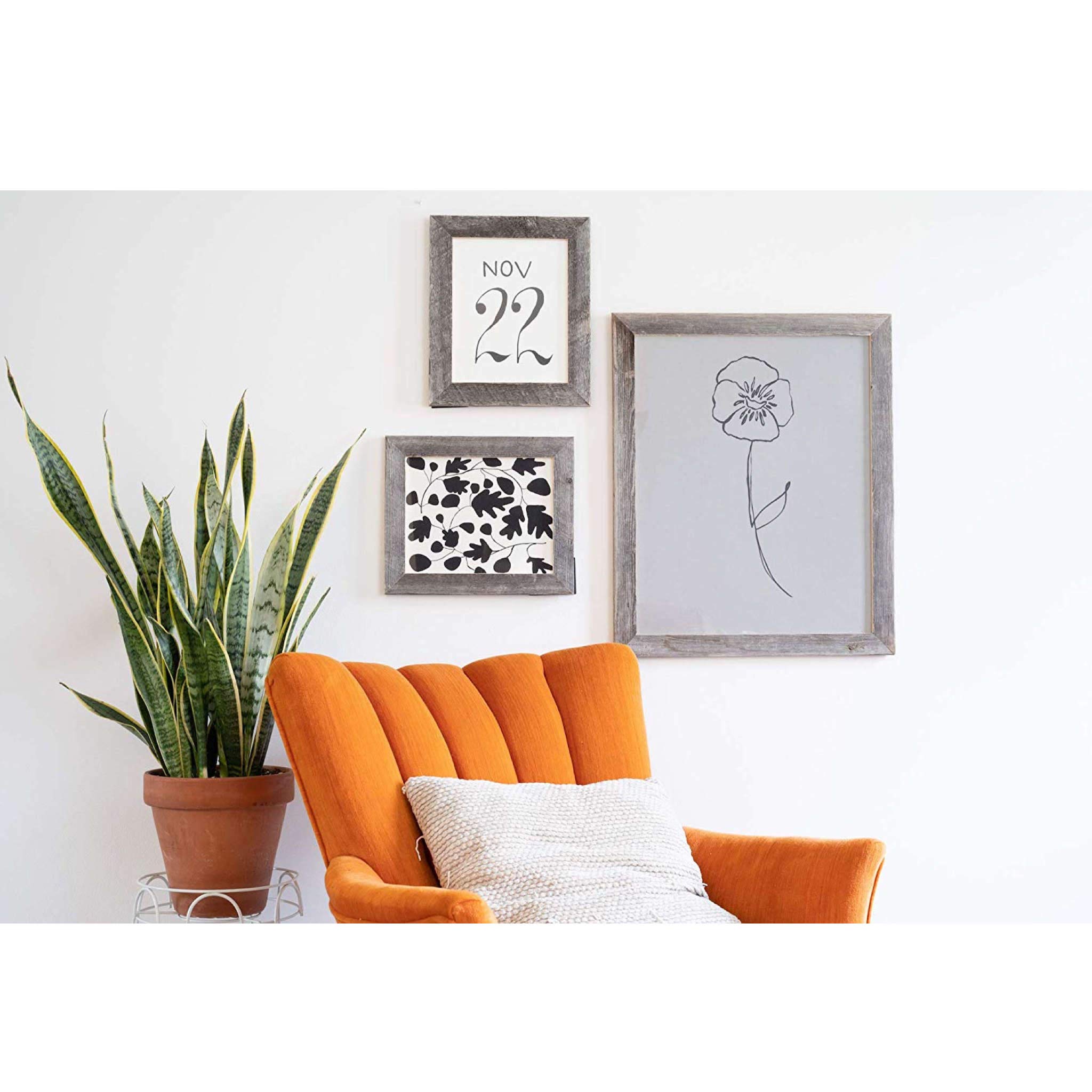 HomeRoots 8.5x11 Inch Natural Weathered Gray Wood Picture Frame - Perfect for Wall Decor, Family Photos & Home Office Display