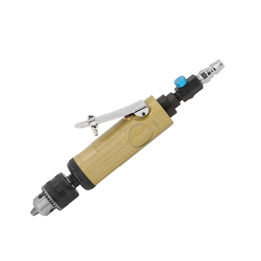 22000RPM Straight Shank Pneumatic Air Drill Tool with Adjustable Speed - High Power Industrial Air Drill for Metal, Wood, Plastic - Includes Wrench & Chuck Key for Polishing, Engraving & Drilling - Perfect for DIY Projects, Automotive Repair & Metalworking