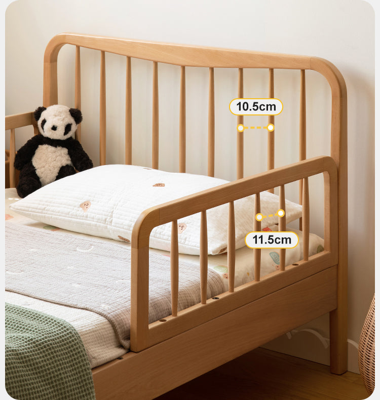 Solid Wood Whispering Telescopic Bed - Beech & Oak - Expandable Bed Frame for Small Spaces, Guest Rooms & Kids' Bedrooms