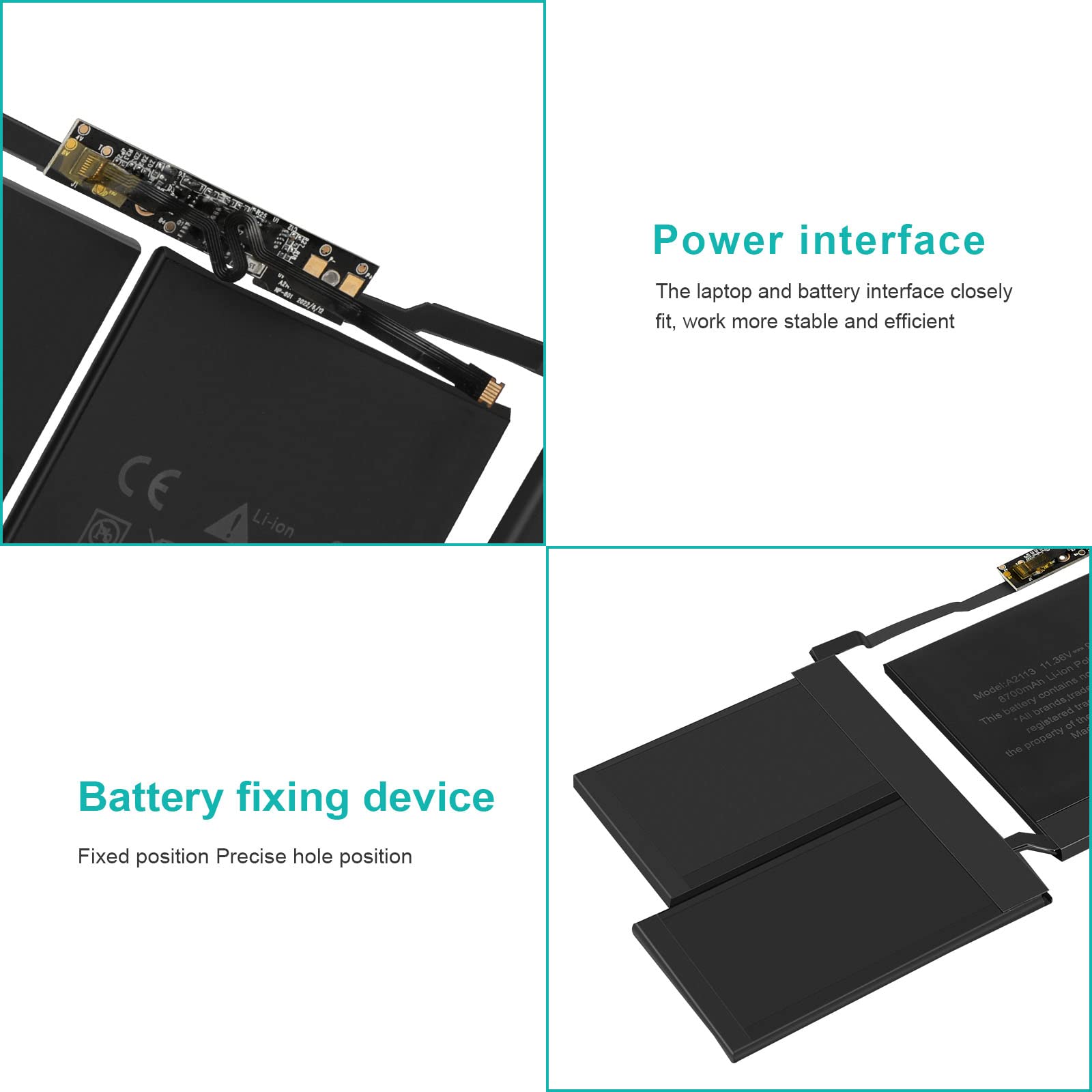 Premium A2113 A2141 Replacement Laptop Battery for MacBook Pro 16-inch (2019 Model) - Compatible with A2141, EMC 3347, MVVJ2xx/A, MVVK2xx/A, MVVL2xx/A, MVVM2xx/A - Perfect for Work, Travel & Long-Lasting Performance