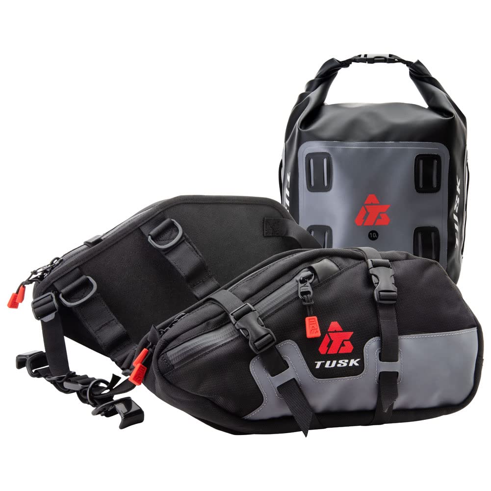 TUSK Traverse Waterproof Motorcycle Pannier Bags - Durable Side Luggage for Adventure Riding, Commuting & Travel - Perfect for Harley, BMW, Honda Bikes
