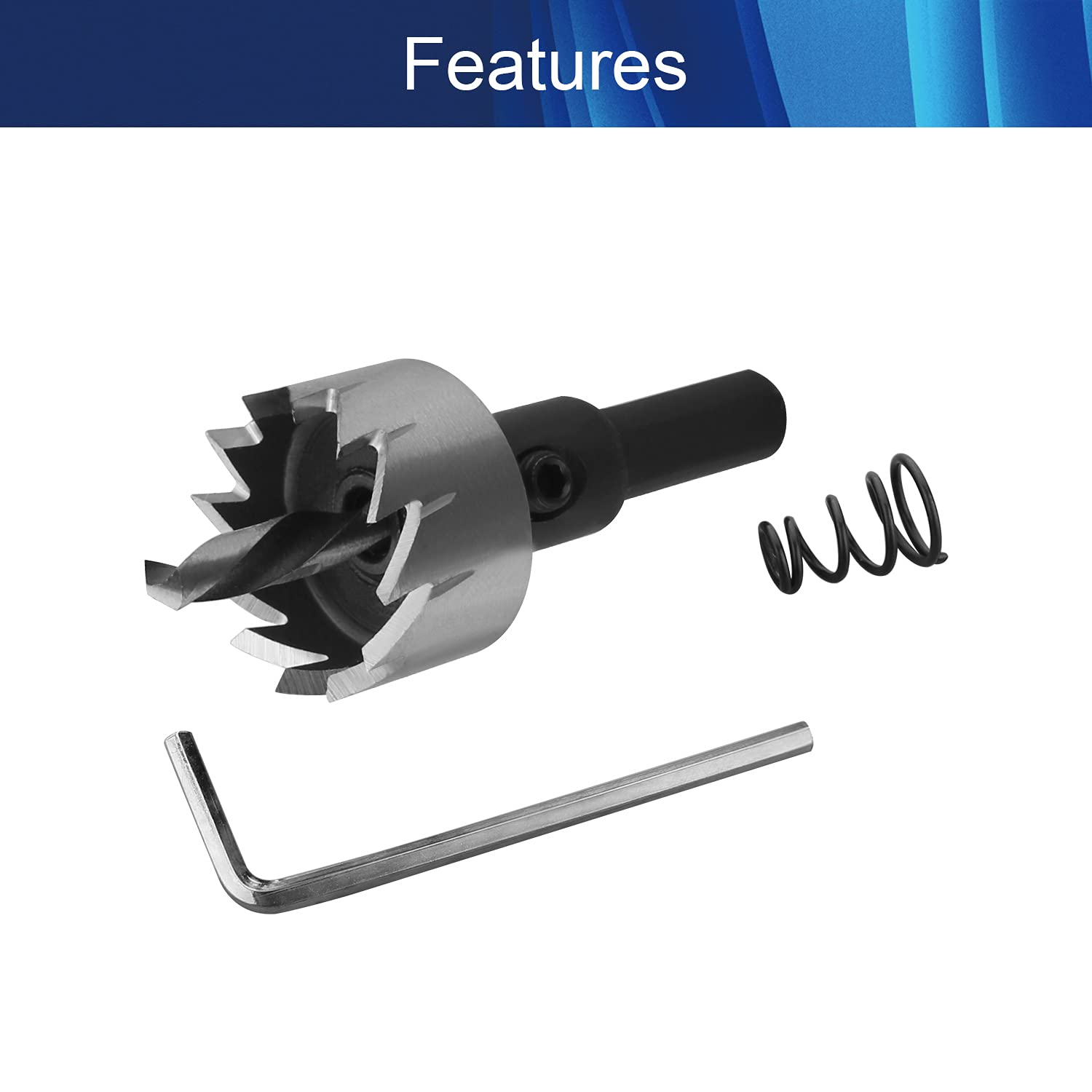 9/10 Inch HSS Drill Bit Hole Saw for Metal - High Speed Steel Drill Cutter for Stainless Steel, Aluminum, Wood - Perfect for DIY Projects, Metalworking, and Woodworking
