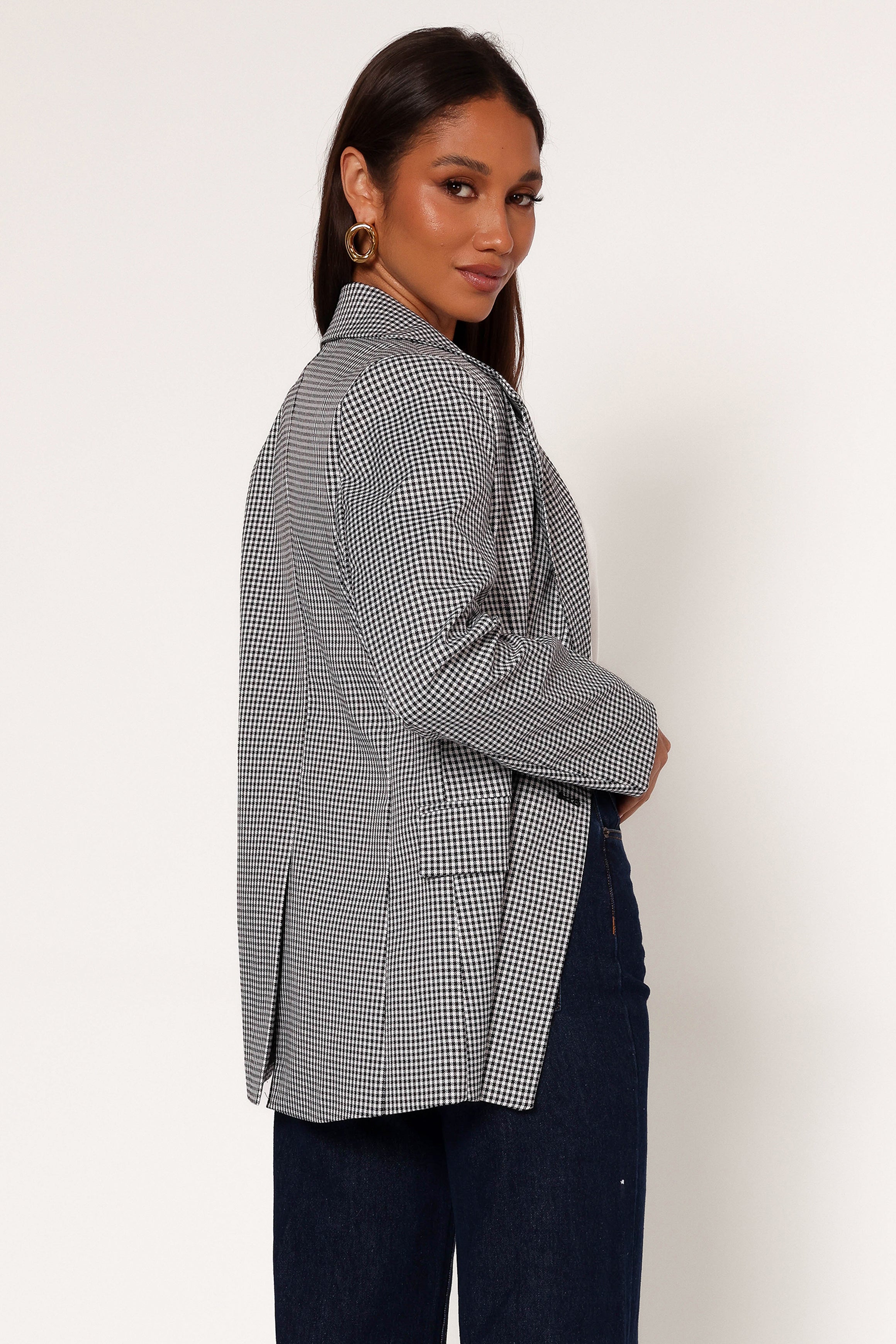 Juliette Blazer for Women - Classic Black & White Tailored Jacket for Office, Business & Formal Occasions