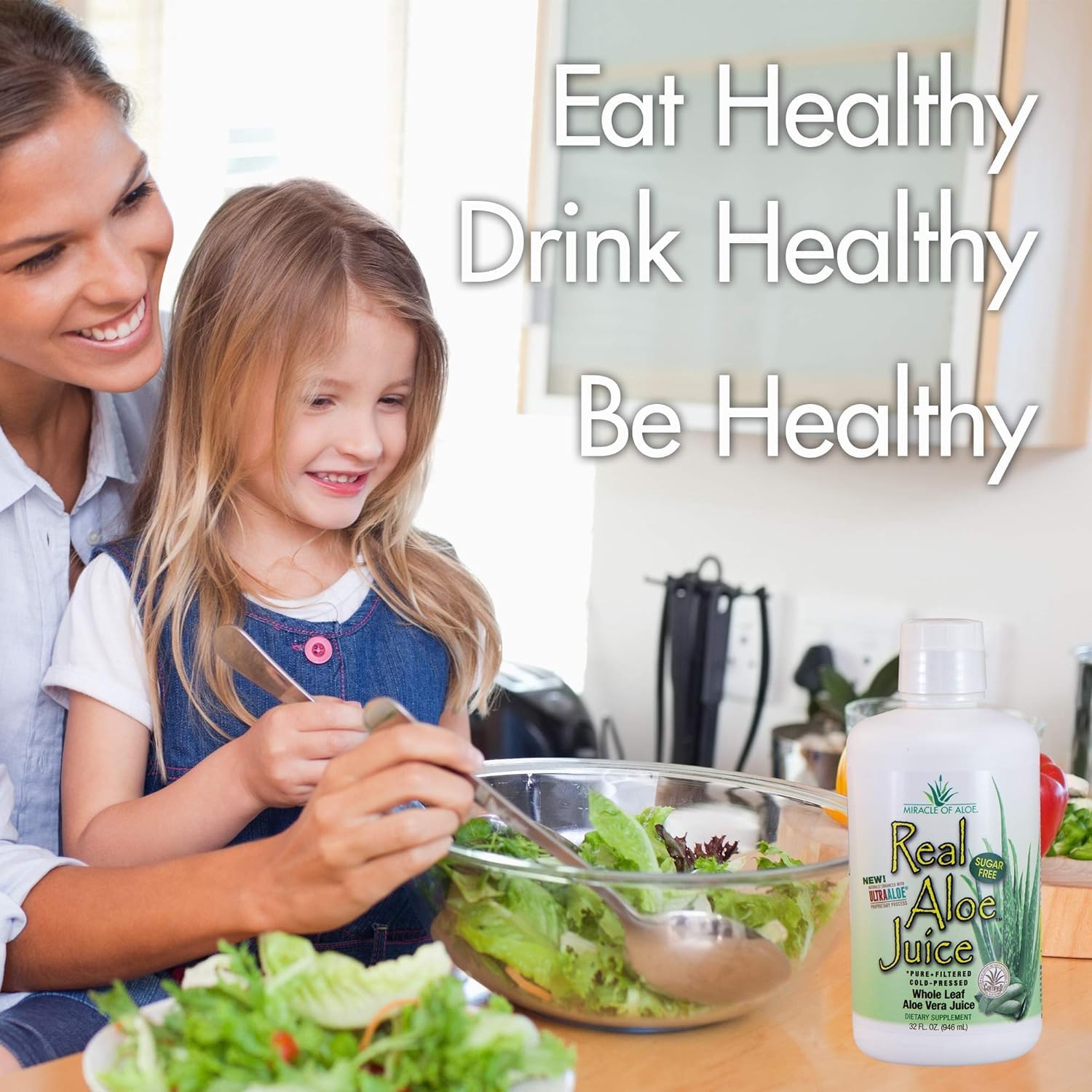 Miracle of Aloe Real Aloe Vera Juice - 4 Pack (1 Qt Each) | 100% Pure Whole Leaf Filtered | Certified for Purity & Content | Perfect for Detox, Skin Care & Digestive Health