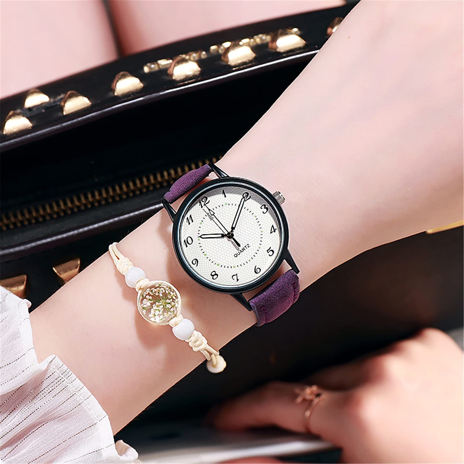 Elegant Luminous Quartz Watch for Women - Large Face Ladies Watch with Glow in The Dark Feature - Perfect for Seniors, Outdoor Activities & Nighttime Use