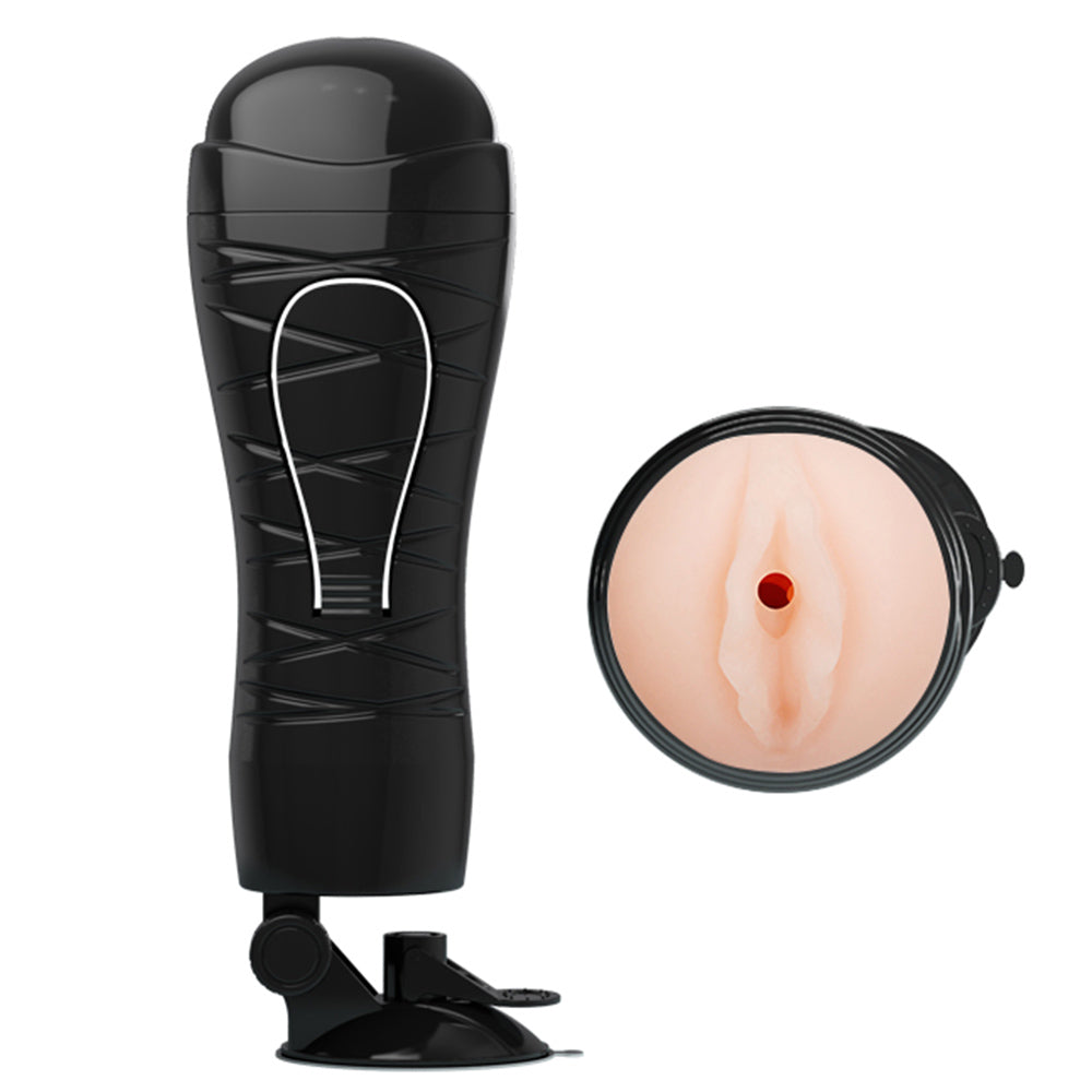 Crazy Bull Flora Vibrating Vagina Masturbator for Men - Adjustable Stand & Powerful Stimulation - Perfect for Solo Play, Couples Fun & Discreet Adult Pleasure