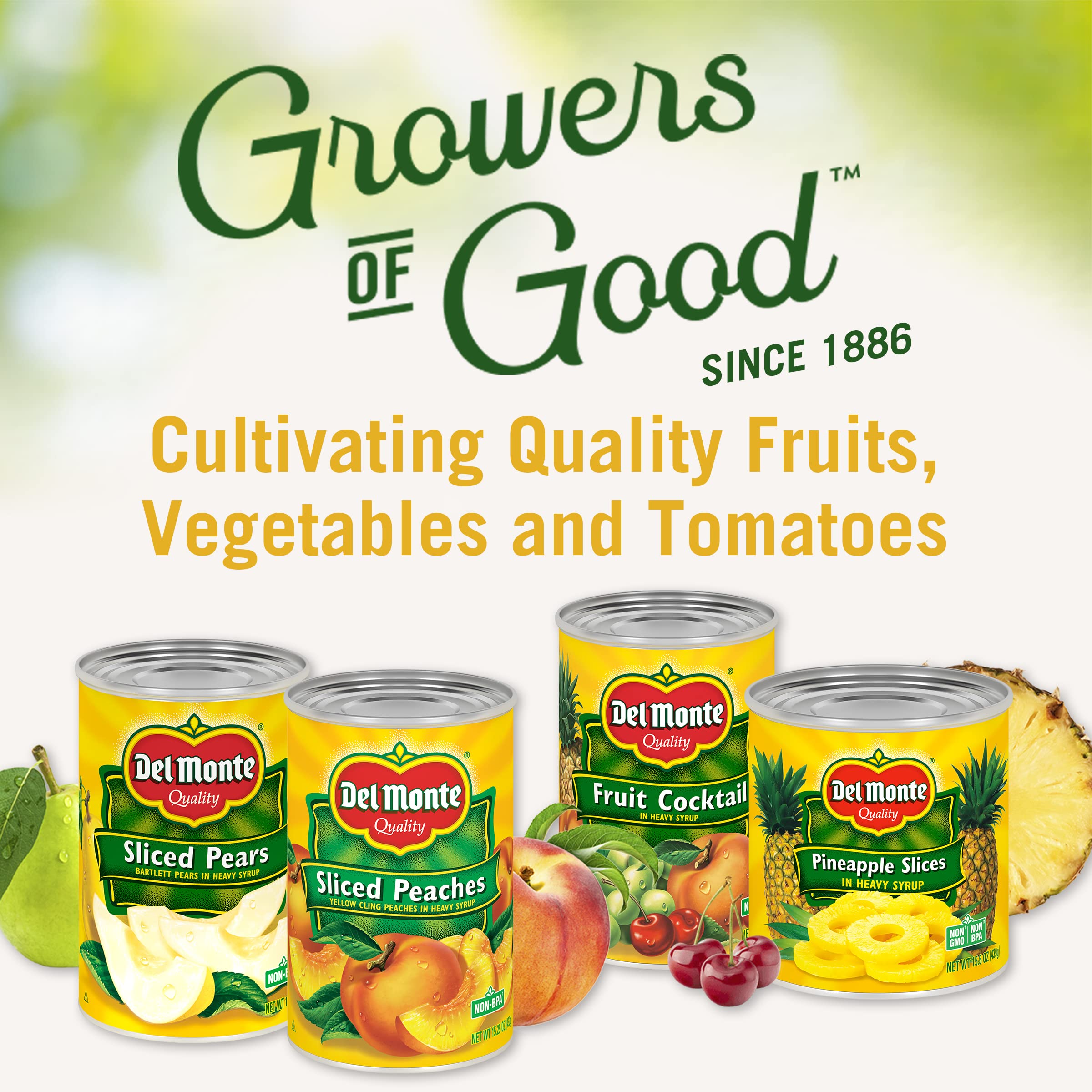 DEL MONTE Sliced Pineapple in 100% Juice, 15.25 oz Canned Fruit - Sweet & Juicy Pineapple Slices for Snacks, Desserts, Smoothies & Tropical Recipes