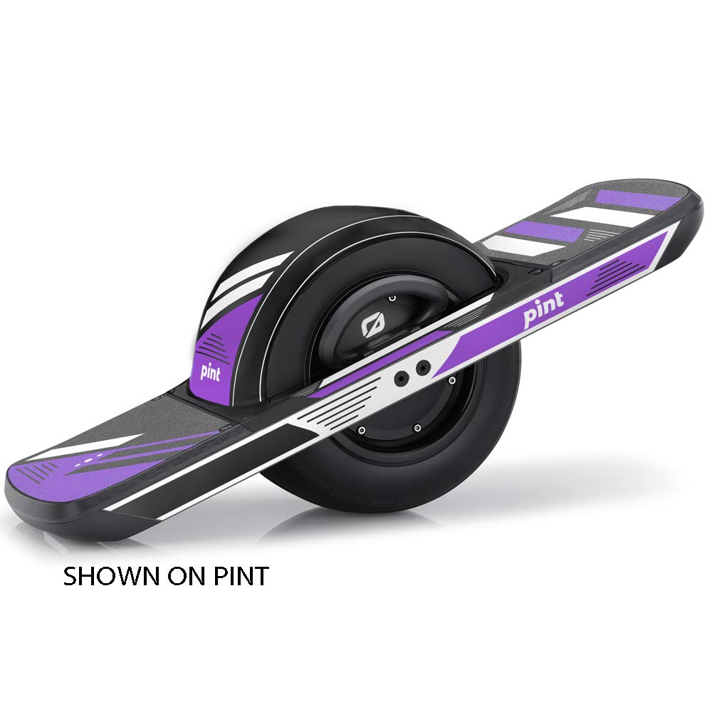 OneWheel Pint Graphics Kit - Blitz Purple Design with Rail & Fender Decals + Grip Tape | Earth Surf Designs by Senge Graphics Inc. | Custom Stickers for Electric Skateboard Protection & Personalization