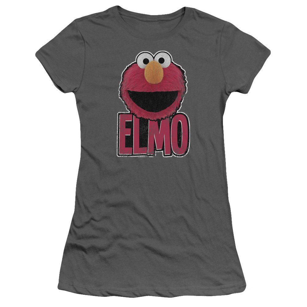 Elmo Smile Graphic T-Shirt for Juniors - Cute & Fun Cartoon Tee - Perfect for Casual Wear, School, and Playdates