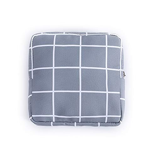 Cute Zipper Coin Purse for Women - Sanitary Pad Organizer & Napkin Holder - Gray Mini Convenience Bag for Girls (Perfect for Travel, School & Daily Essentials Storage)