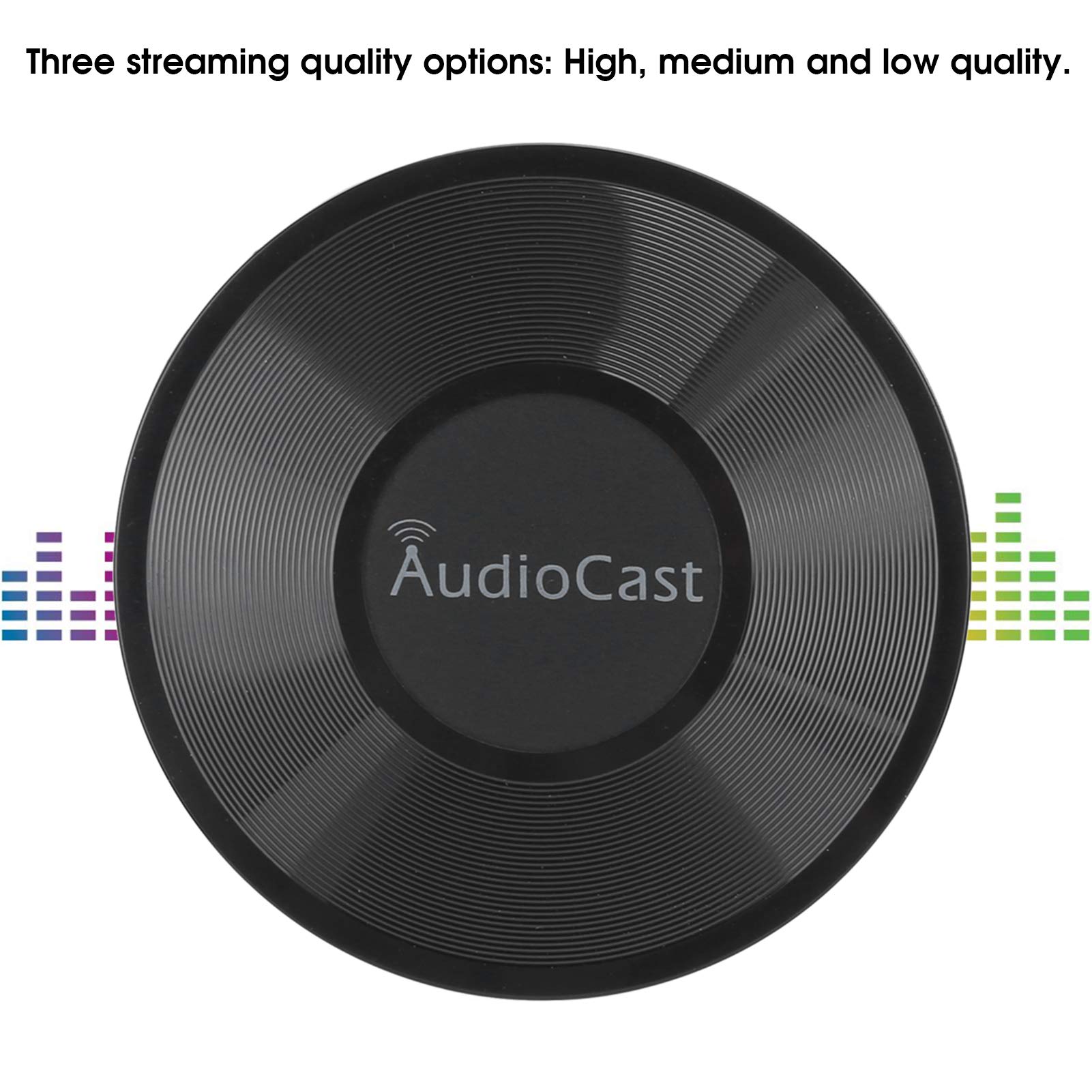 Wireless Music Receiver - HiFi WiFi Audio Streamer for Home Speakers | Bluetooth Adapter for Stereo, PC, TV | Perfect for Parties, Living Room & Office Use