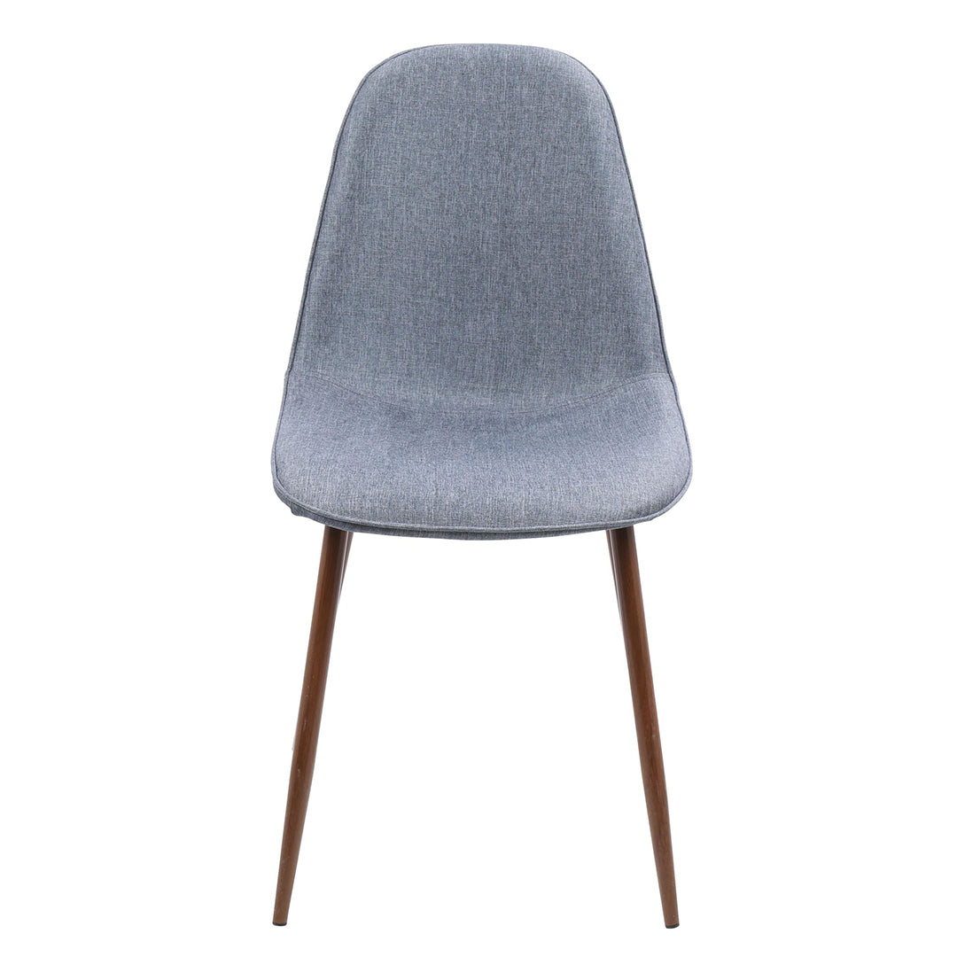 Modern Pebble Dining Chairs Set of 2 - Mid Century Style Kitchen Chairs with Upholstered Seat & Wooden Legs - Perfect for Dining Room, Kitchen, Breakfast Nook & Small Spaces