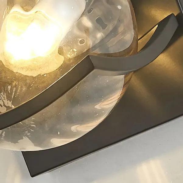 Modern Wave Shaped Glass Ball Wall Lights - Elegant LED Sconce Lighting for Bedroom, Living Room & Hallway Decor