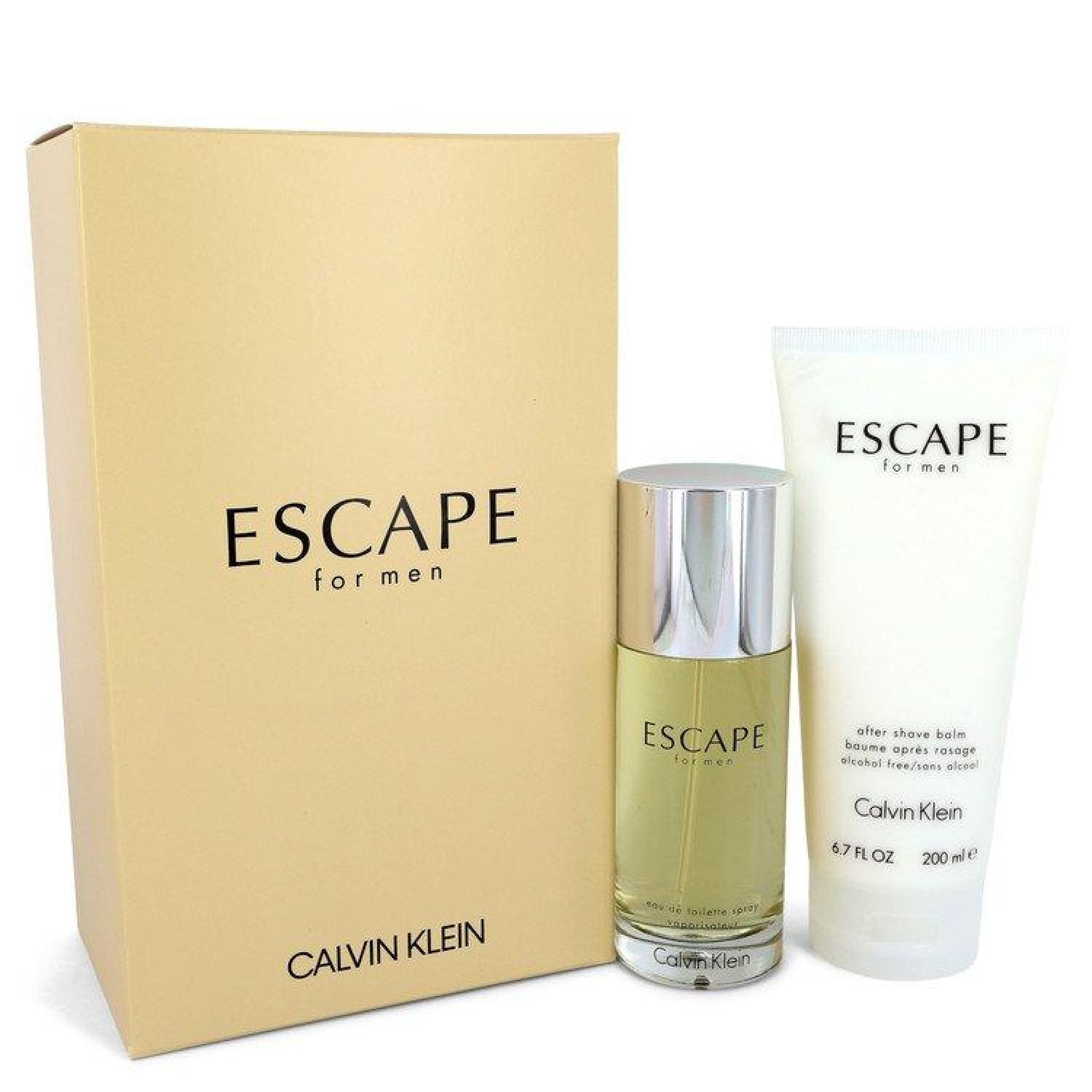 Calvin Klein CK Escape Men's Gift Set - 100ML Eau De Toilette Spray & 200ML After Shave Balm | Perfect for Valentine's Day, Birthday & Anniversary Gifts for Him
