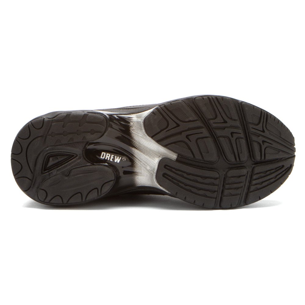 Drew Shoe Women's Fusion Black Comfortable Fashion Sneakers - Size 9.5 Medium (M) - Perfect for Walking, Work & Casual Wear