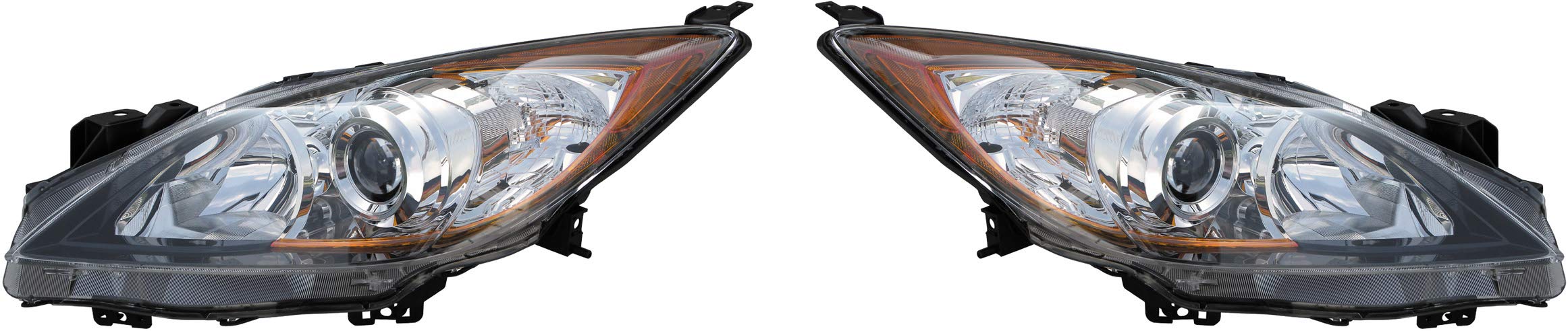 EPIC LIGHTING Halogen Replacement Headlights Compatible with MAZDA 3 2010-2013 Series - MA2518130 MA2519130 BBM4510L0J BBM4510K0J - High Performance LED Headlight Bulbs for Night Driving & Foggy Conditions