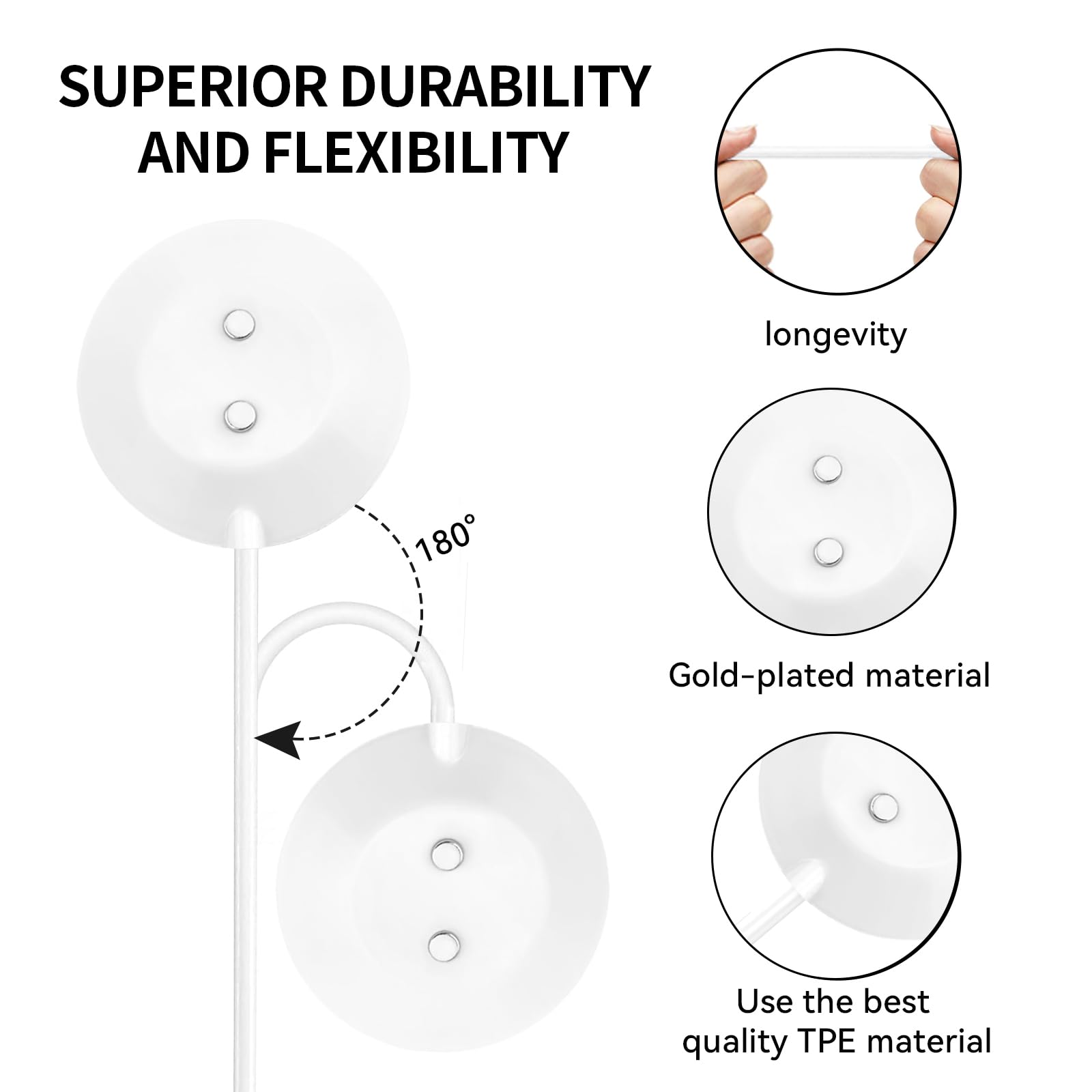 Replacement USB Charger for Rose Toy - 2.6ft Magnetic Charging Cable & Dock Station Compatible with Women's Massagers (White) | Portable Charging Solution for Home, Travel & Discreet Use