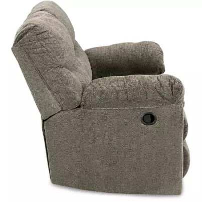 Alphons Reclining Loveseat - Modern PU Leather Recliner Sofa for Living Room, Small Space, Home Theater & Apartment - Comfortable 2-Seater with Cup Holders