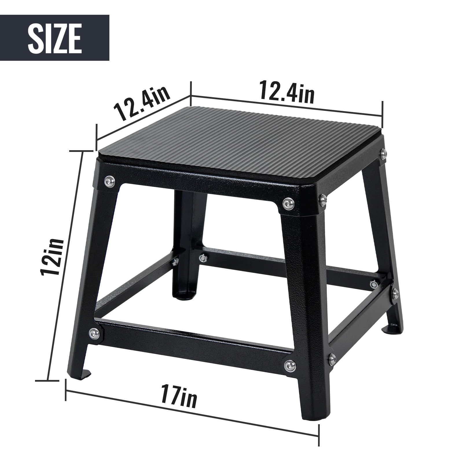 12/18/20/24 Inch Plyometric Jump Box - Adjustable Fitness Training Platform for CrossFit, HIIT & Cardio Workouts - Perfect for Home Gym & Studio Exercises