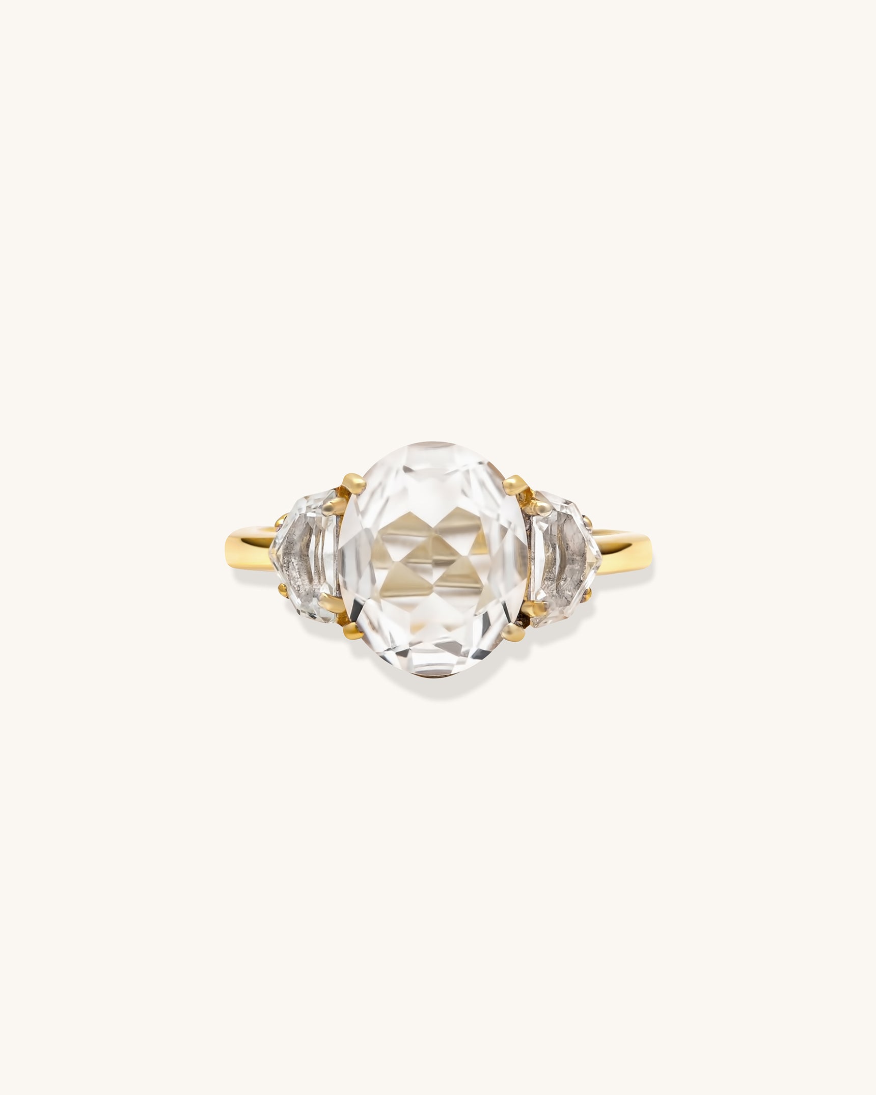 Epaulette Bold Ring for Women - Elegant Gold Plated Statement Ring - Perfect for Parties, Weddings & Special Occasions