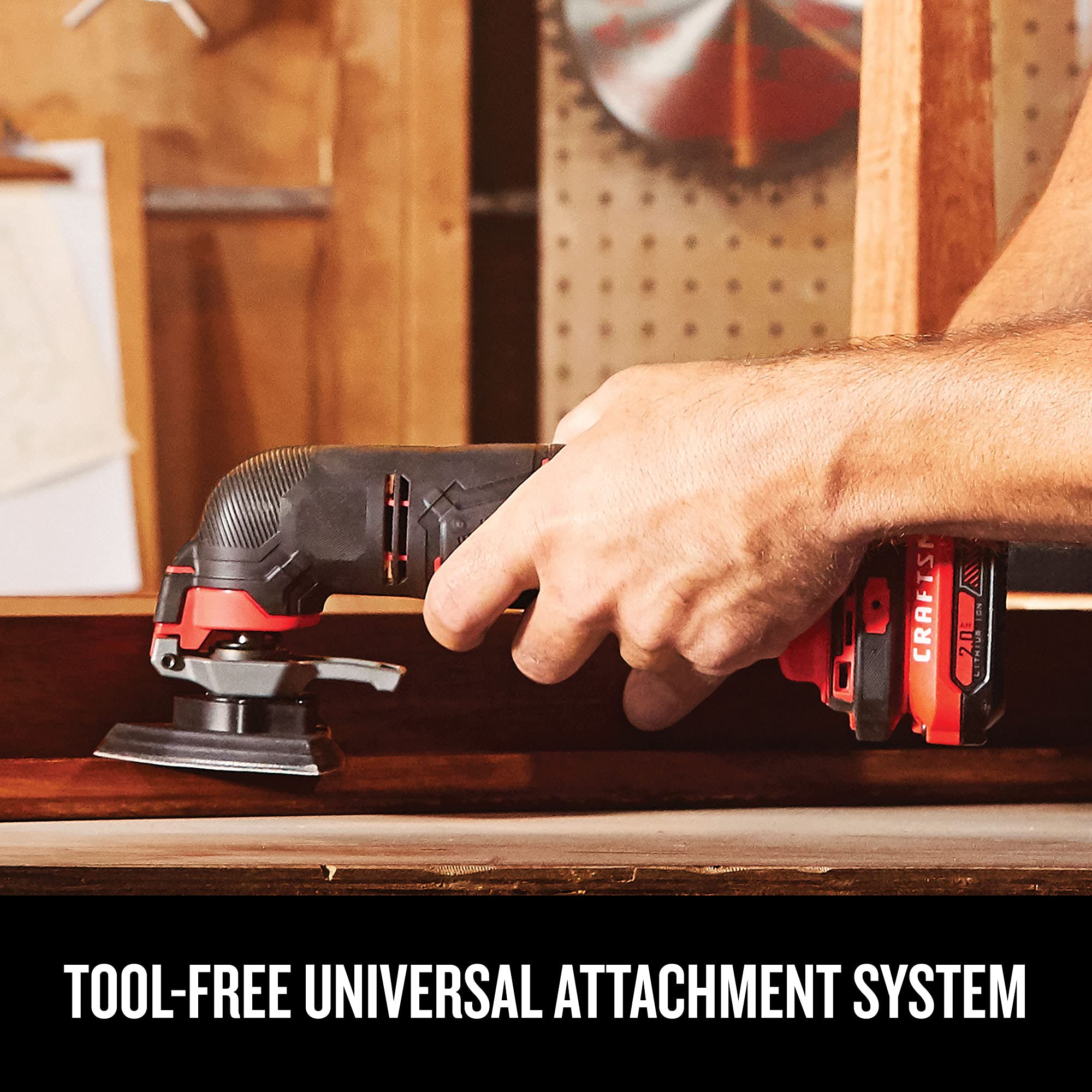 CRAFTSMAN V20 Cordless Oscillating Multi-Tool Kit with 12 Accessories - Blades, Sandpaper, Battery & Charger Included (CMCE501D1) - Perfect for DIY Projects, Woodworking, Home Repairs & Renovations