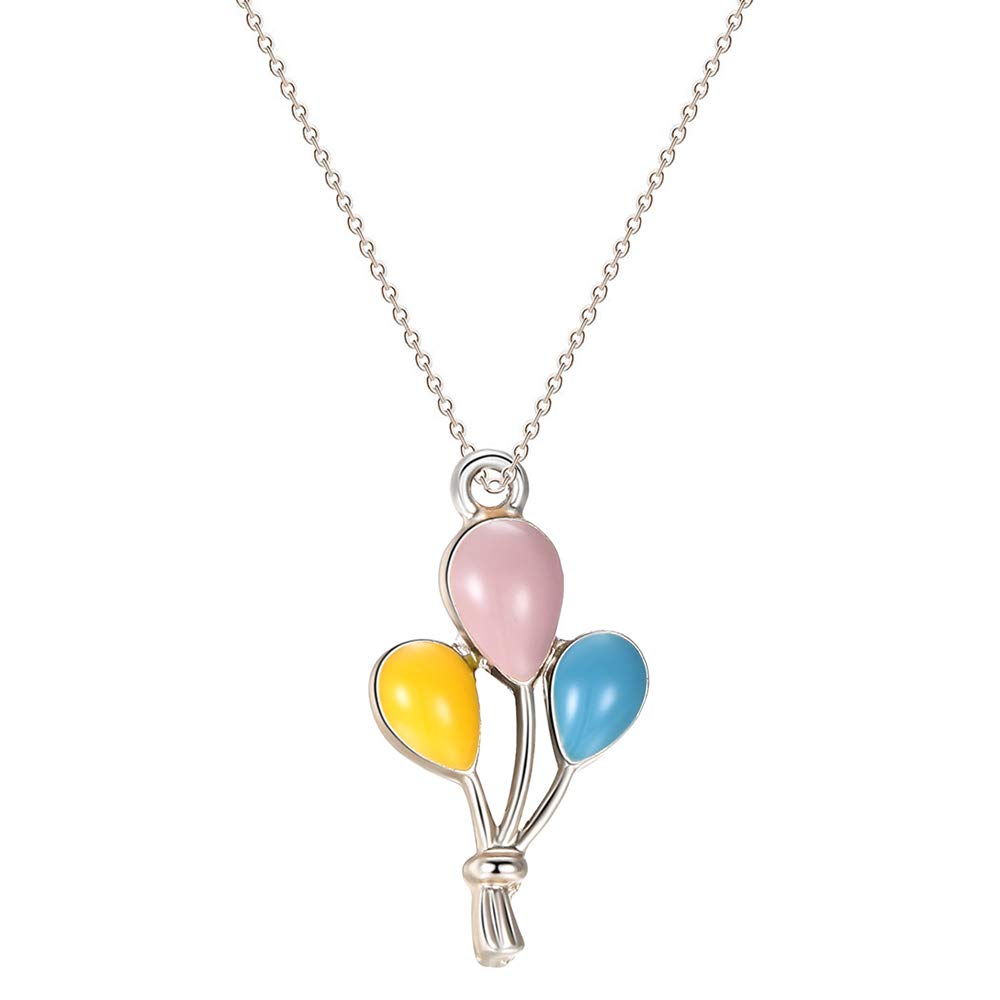 Dwcly Colorful Balloon Pendant Necklace for Women - Trendy Charm Chain Jewelry Gift for Birthday, Party & Everyday Wear