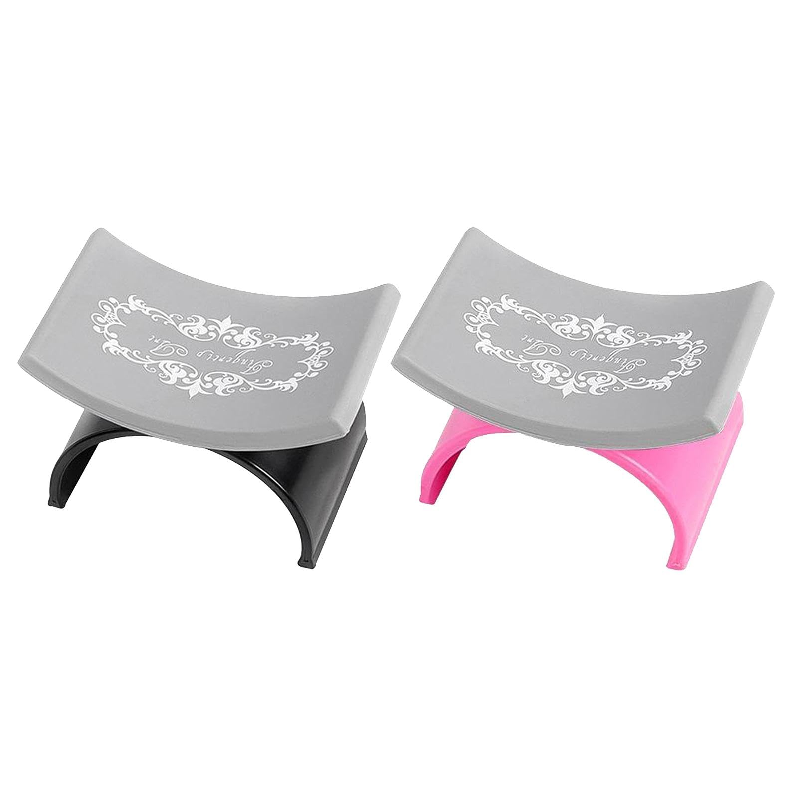 VMS INDIA Black Silicone Hand Rest Cushion Pillow - Nail Art & Manicure Arm Support for Comfortable Salon & Home Nail Care