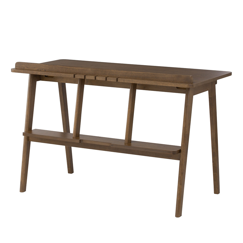 COLT 120cm Walnut Study Desk - Modern Writing Desk for Home Office, Dorm Room & Small Spaces - Sturdy Wooden Computer Desk with Ample Workspace