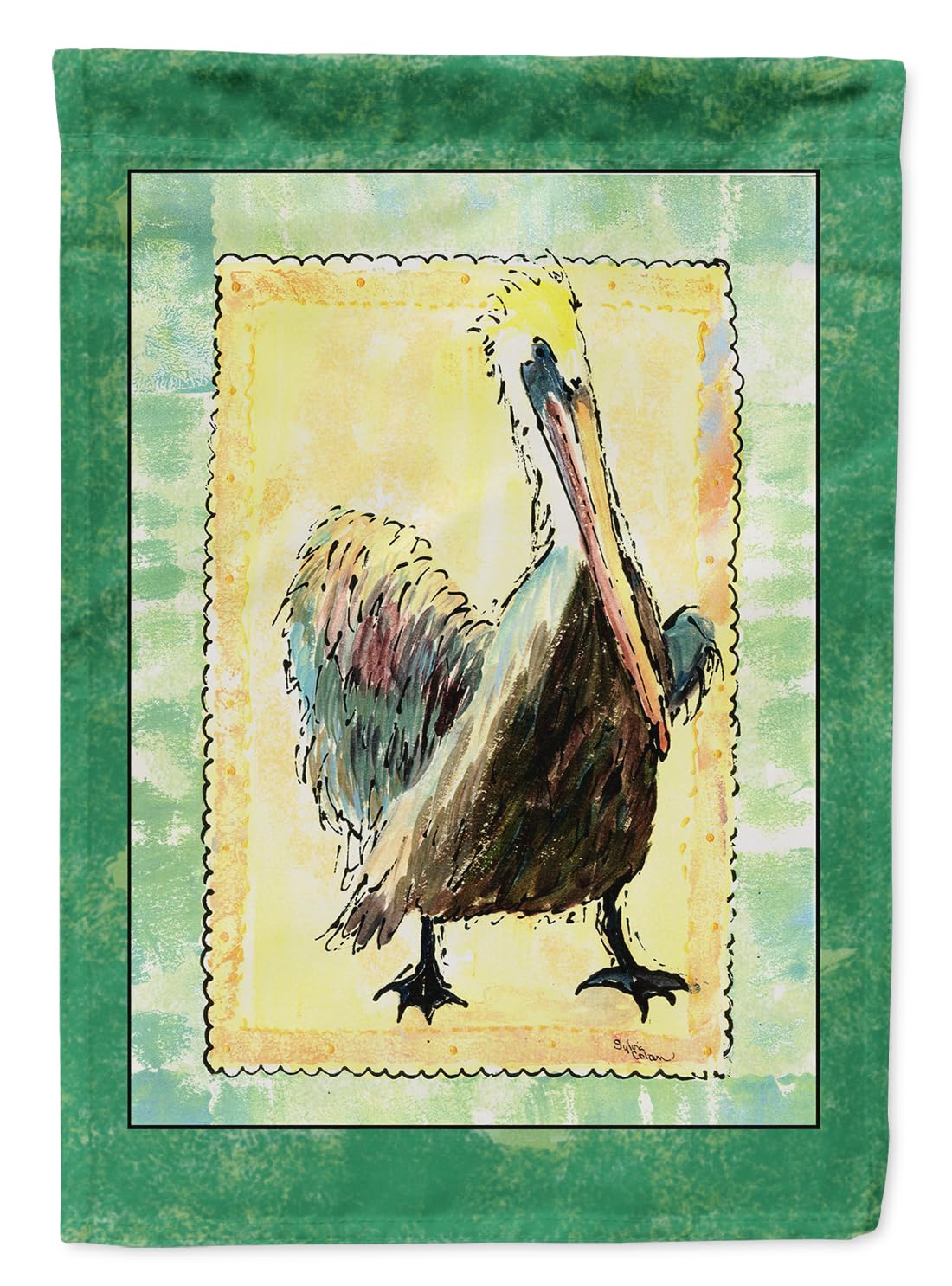 Caroline's Treasures 8094GF Pelican Garden Flag - Decorative Yard Banner for Mailbox, Flower Beds & Patio | Vibrant Multicolor Outdoor Artwork for Coastal & Beach-Themed Gardens