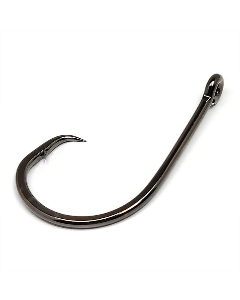 Gamakatsu Octopus Circle Straight Eye 4x Strong Fishing Hooks NS Black - Perfect for Saltwater & Freshwater Fishing, Bait Fishing, and Catch & Release