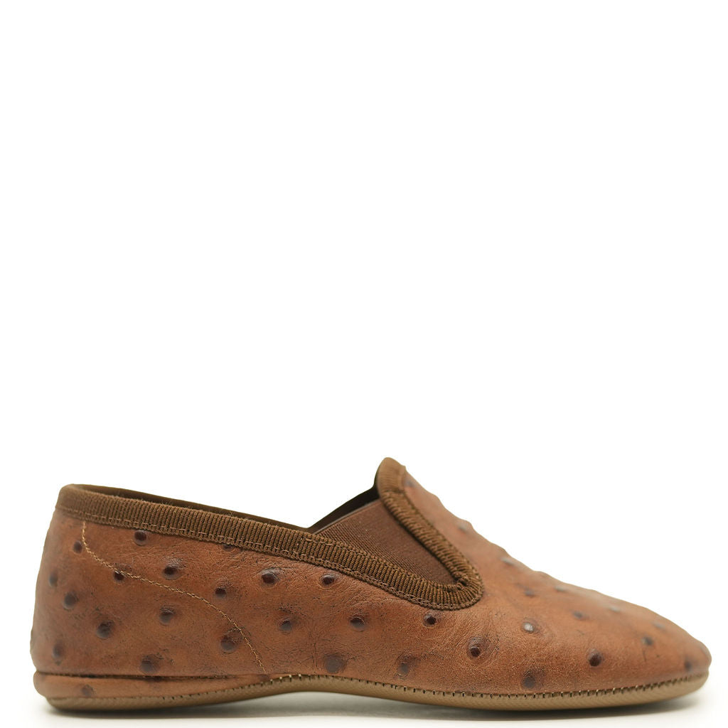 Premium Pepe Luggage Ostrich Slip-On Shoes for Men - Genuine Leather Comfortable Loafers - Perfect for Business Travel & Casual Wear