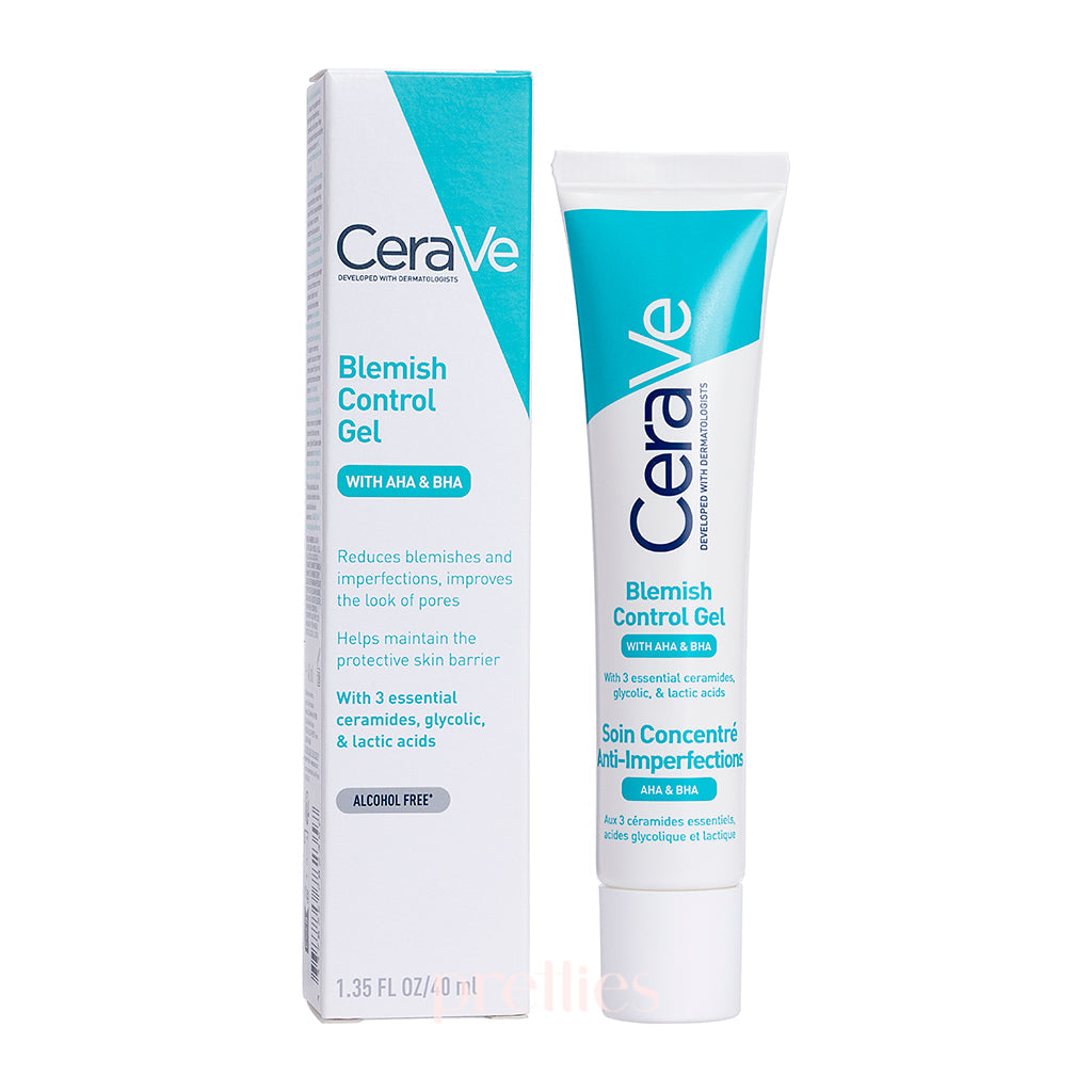 CeraVe Blemish Control Gel Moisturizer 40ml - Oil-Free Acne Treatment with Salicylic Acid & Niacinamide for Clear Skin | Daily Face Moisturizer for Oily & Acne-Prone Skin | Perfect for Morning & Night Skincare Routine