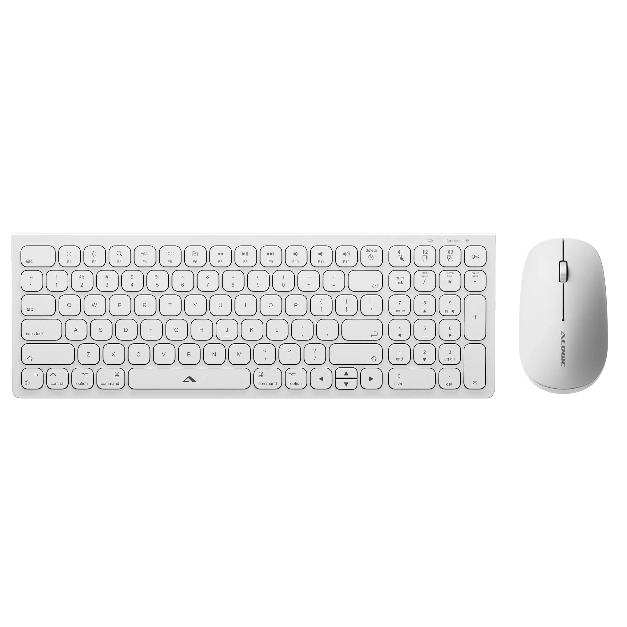 Echelon USB C Rechargeable Wireless Mouse and Keyboard Combo for Mac - Slim Compact Design for Home Office & Travel Use