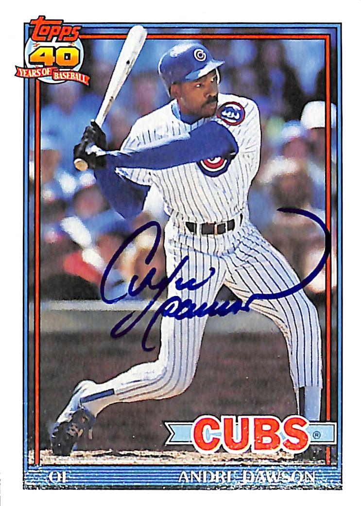 Authentic Andre Dawson Autographed 1991 Topps #640 Baseball Card (AIV) - Perfect for Sports Memorabilia Collectors & Baseball Fans