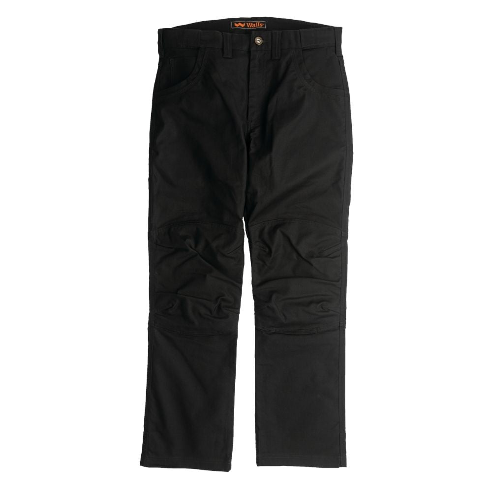 Walls Ditchdigger All-Season Twill Double Knee Men's Work Pants YP96 - Midnight Black | Durable Construction Workwear for Outdoor Labor, Farming & Heavy-Duty Jobs