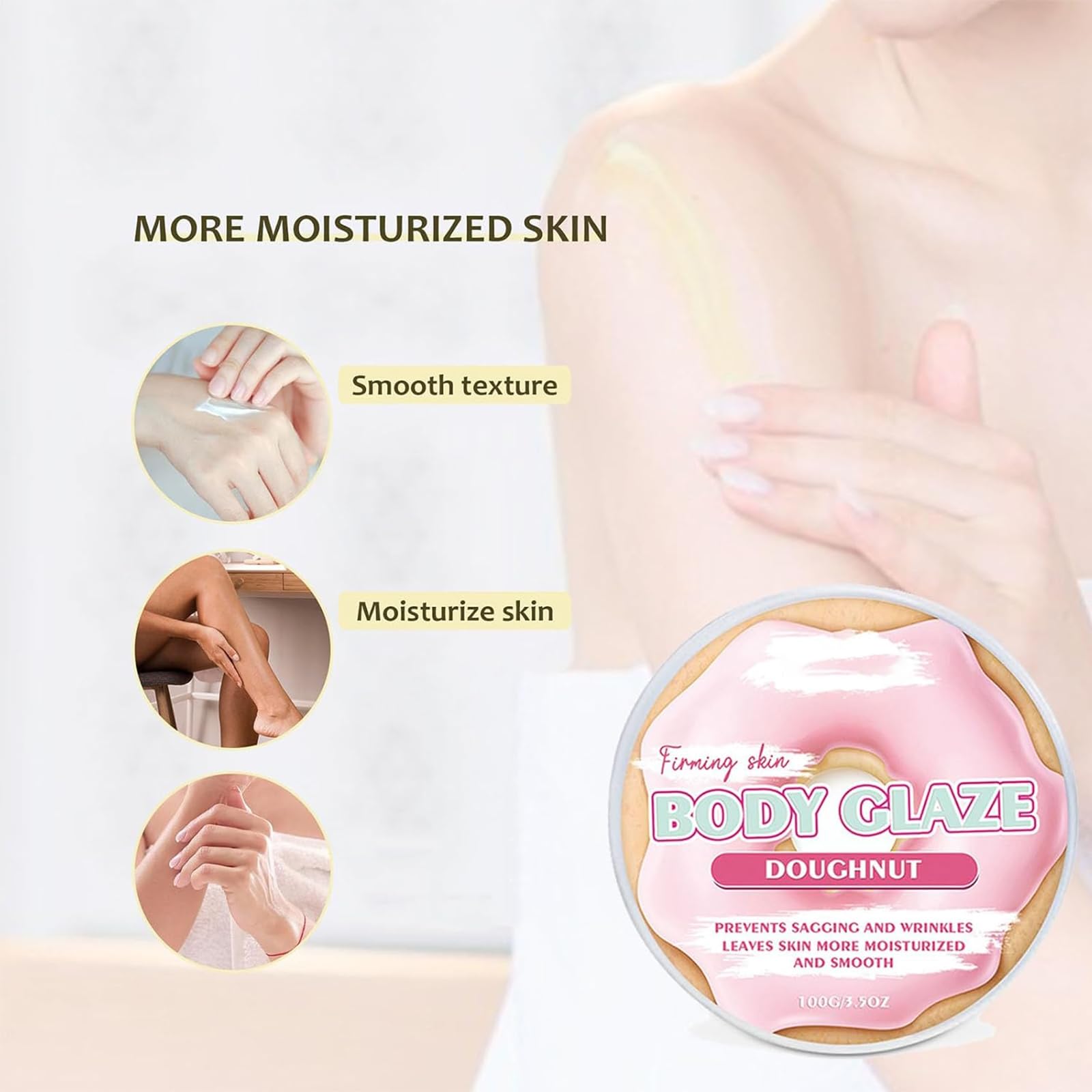 Canvas Beauty Body Glaze Whipped Body Butter for Dry Skin - Ultra Hydrating Donut-Scented Moisturizer for Women (2-Pack) | Perfect for Daily Skincare & Gift Giving